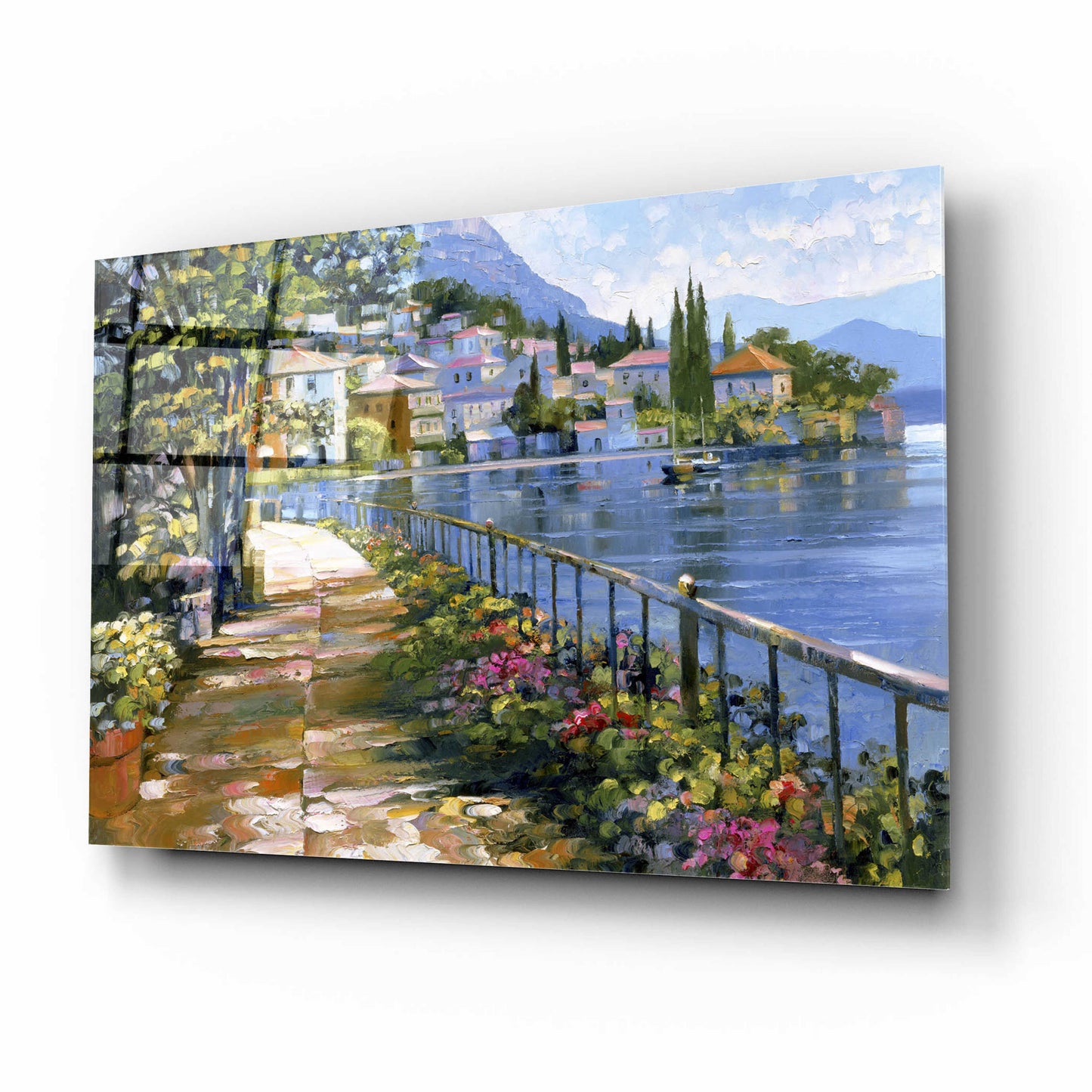 Epic Art 'Sunlit Stroll' by Howard Behrens Acrylic Glass Wall Art,16x12