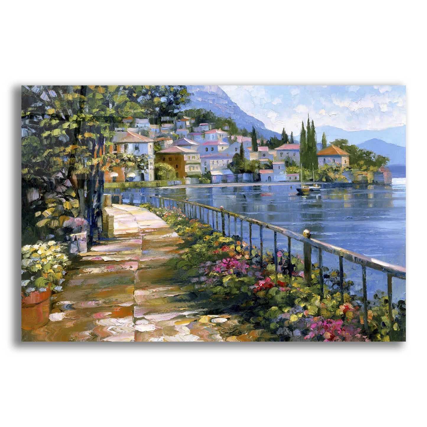 Epic Art 'Sunlit Stroll' by Howard Behrens Acrylic Glass Wall Art,16x12