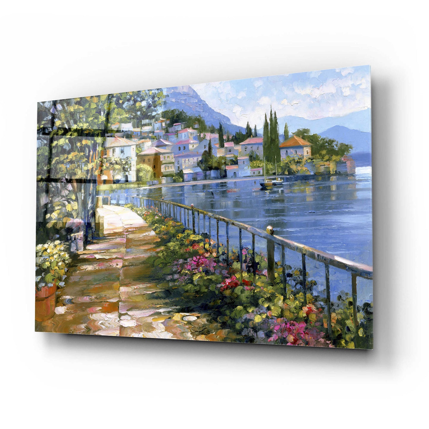 Epic Art 'Sunlit Stroll' by Howard Behrens Acrylic Glass Wall Art,24x16