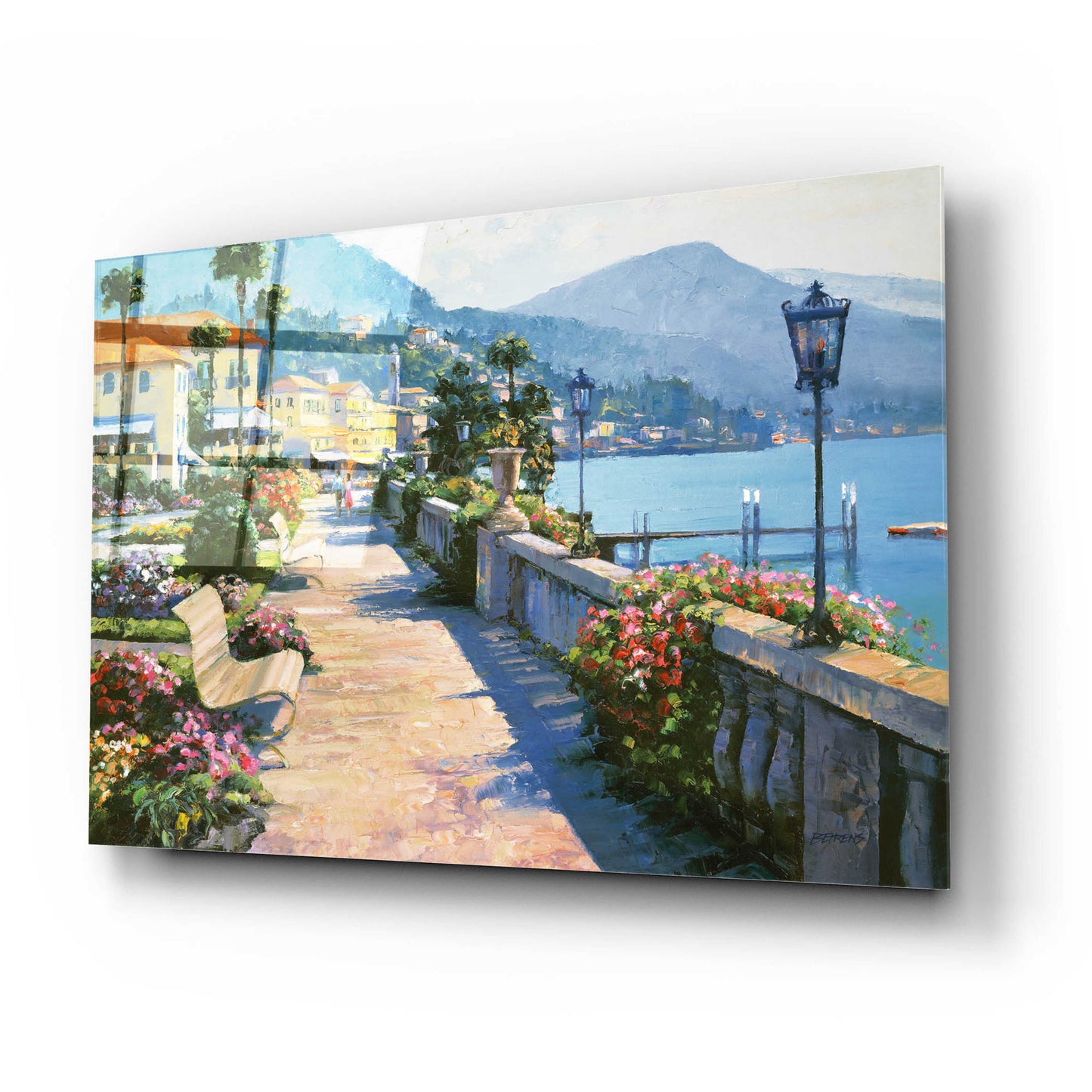 Epic Art 'Bellagio Promenade' by Howard Behrens Acrylic Glass Wall Art,24x16