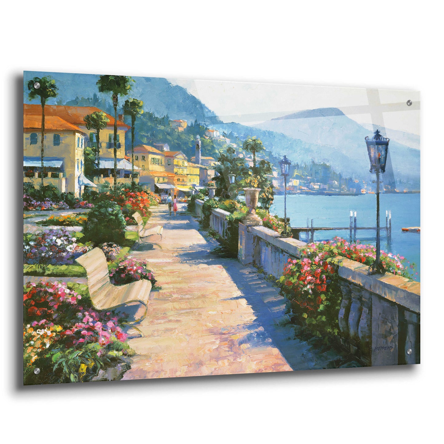 Epic Art 'Bellagio Promenade' by Howard Behrens Acrylic Glass Wall Art,36x24