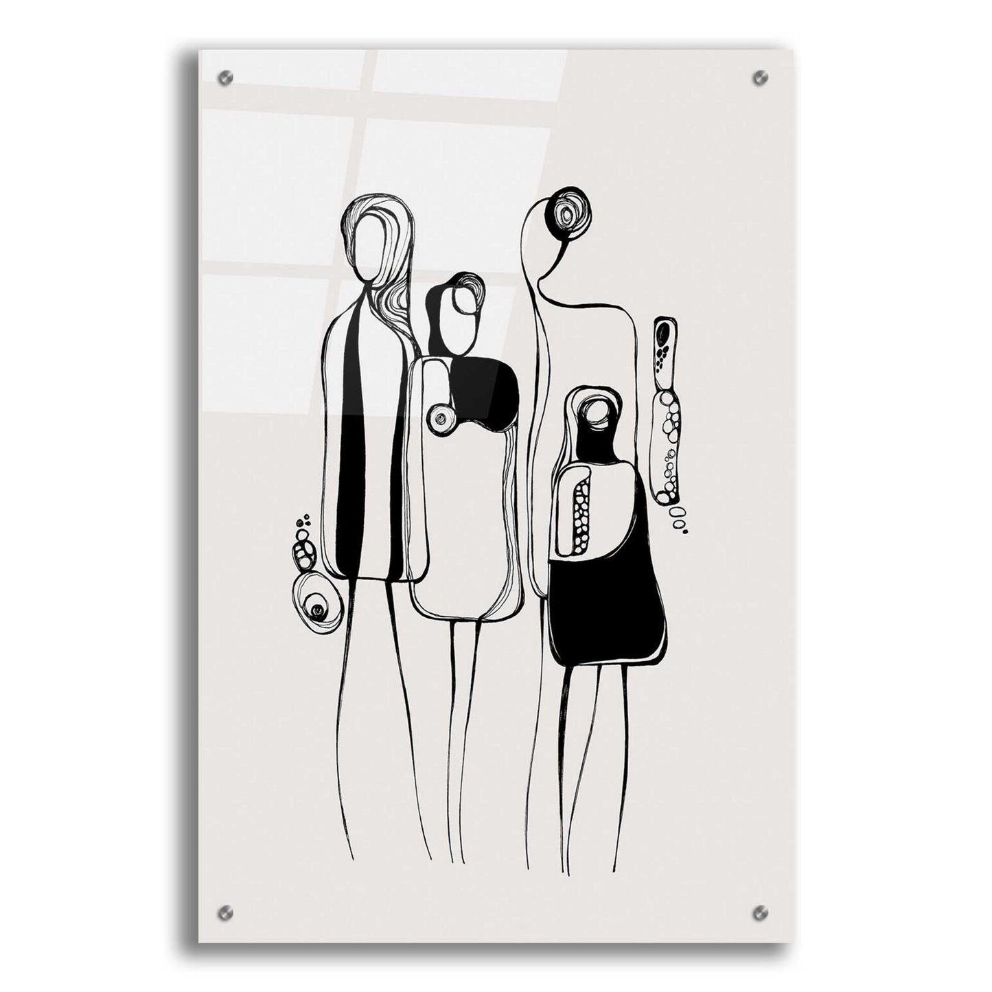 Epic Art 'Pod People Amis' by Ishita Banerjee Acrylic Glass Wall Art,24x36