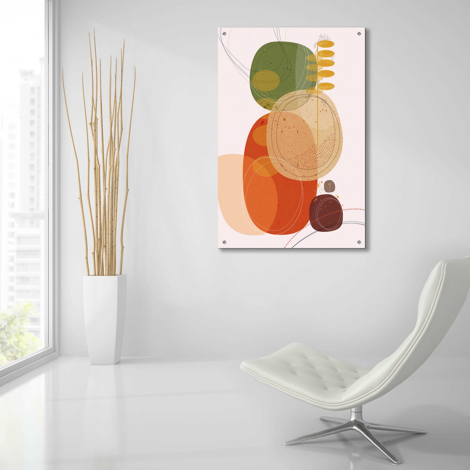 Epic Art 'Autumn Sunset' by Ishita Banerjee Acrylic Glass Wall Art,24x36