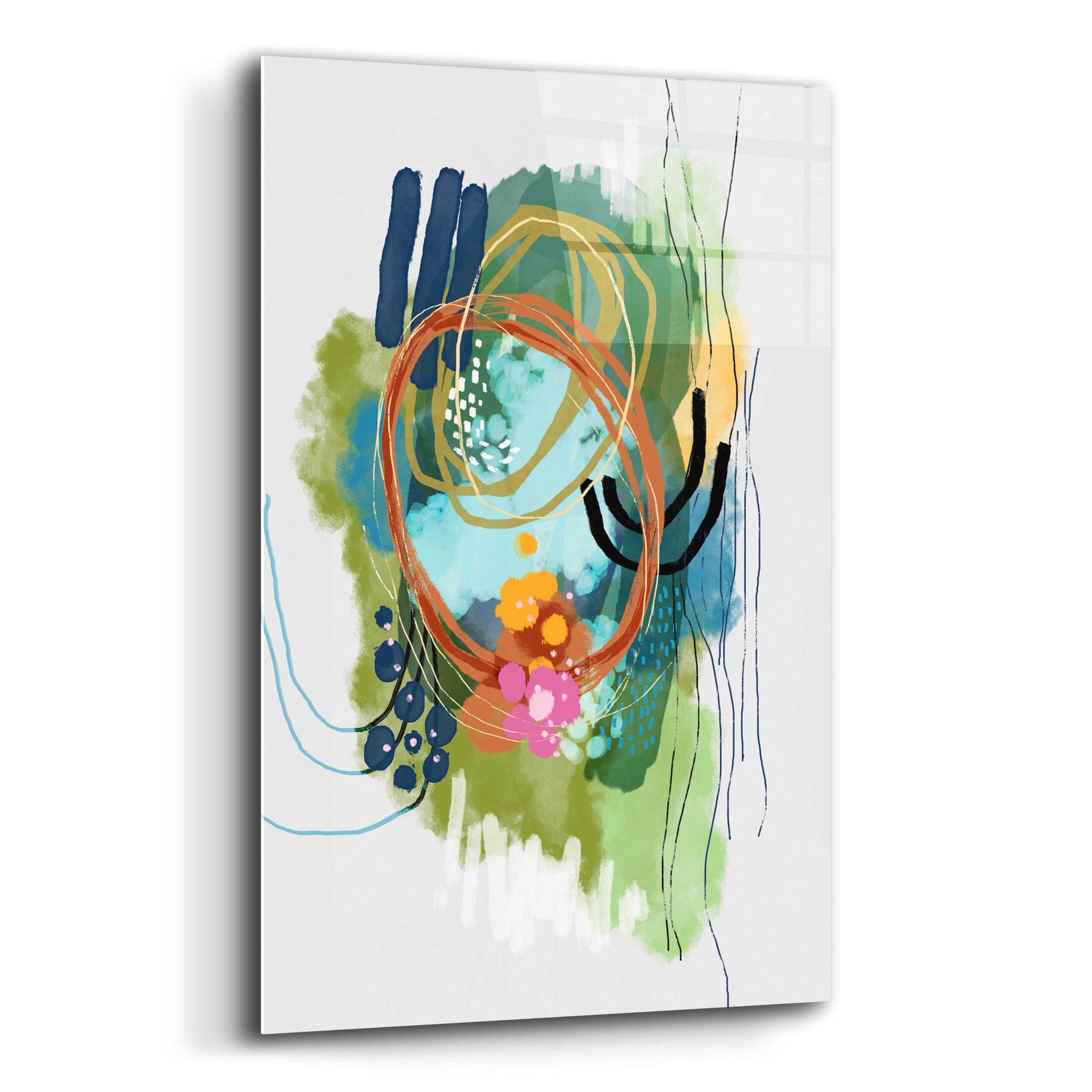 Epic Art 'Lilies On The Lake' by Ishita Banerjee Acrylic Glass Wall Art,12x16