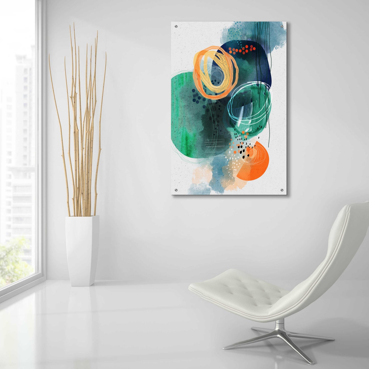 Epic Art 'Luna' by Ishita Banerjee Acrylic Glass Wall Art,24x36