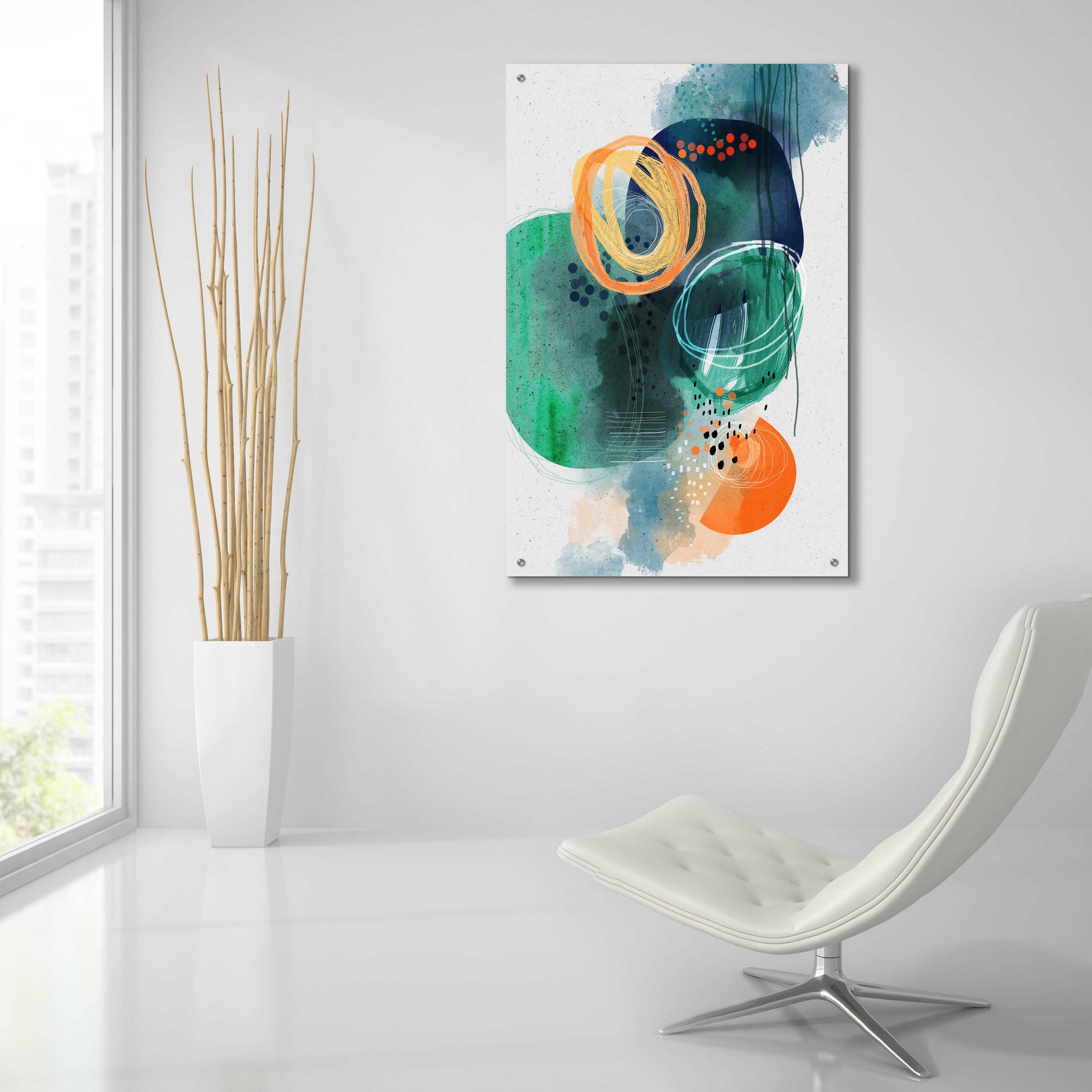 Epic Art 'Luna' by Ishita Banerjee Acrylic Glass Wall Art,24x36