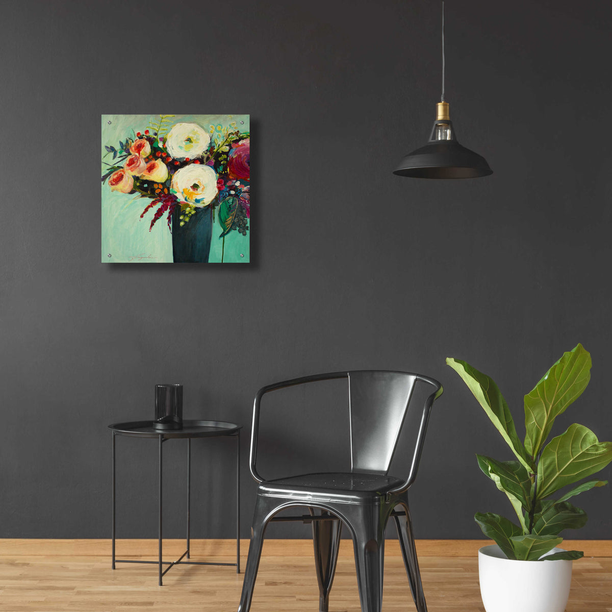 Epic Art 'Ode to Summer 9' by Jacqueline Brewer Acrylic Glass Wall Art,24x24