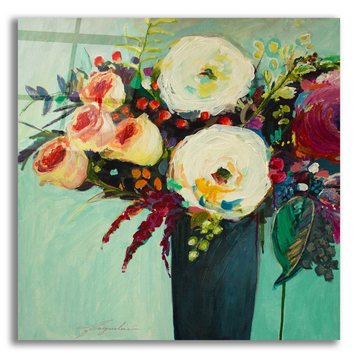 Epic Art 'Ode to Summer 9' by Jacqueline Brewer Acrylic Glass Wall Art