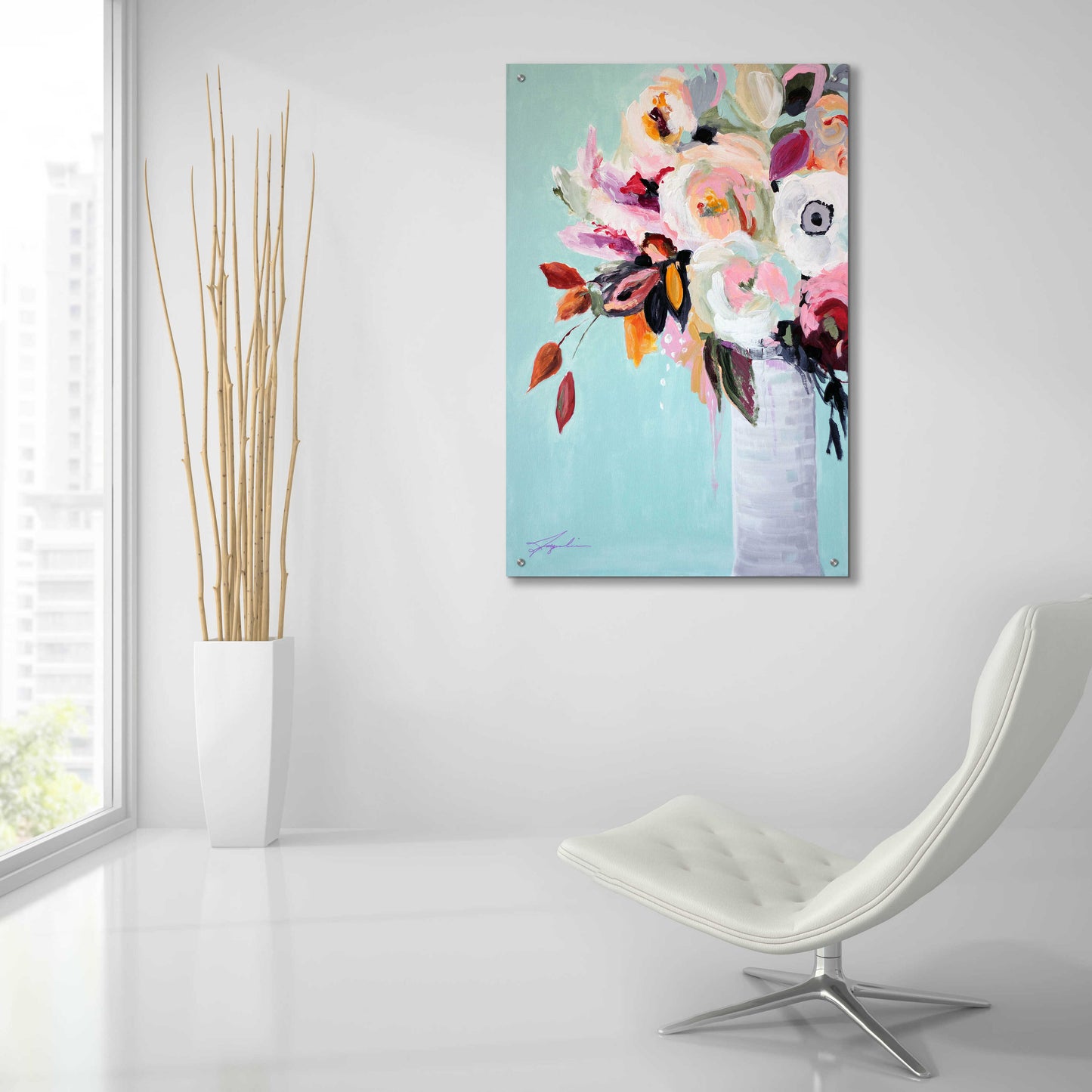 Epic Art 'Fall Into Summer' by Jacqueline Brewer Acrylic Glass Wall Art,24x36