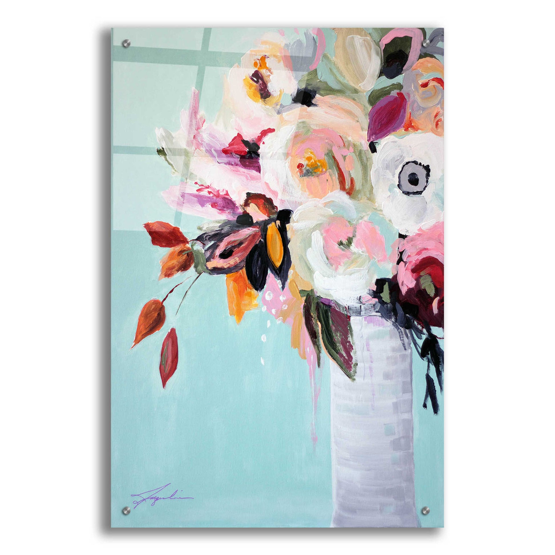 Epic Art 'Fall Into Summer' by Jacqueline Brewer Acrylic Glass Wall Art,24x36