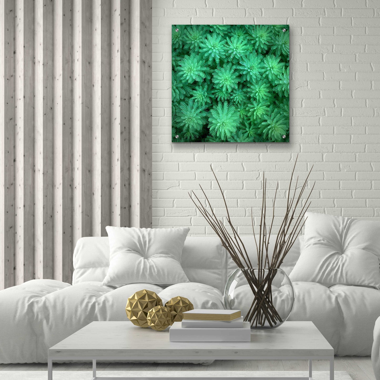 Epic Art 'Sea Green' by Jan Bell Acrylic Glass Wall Art,24x24