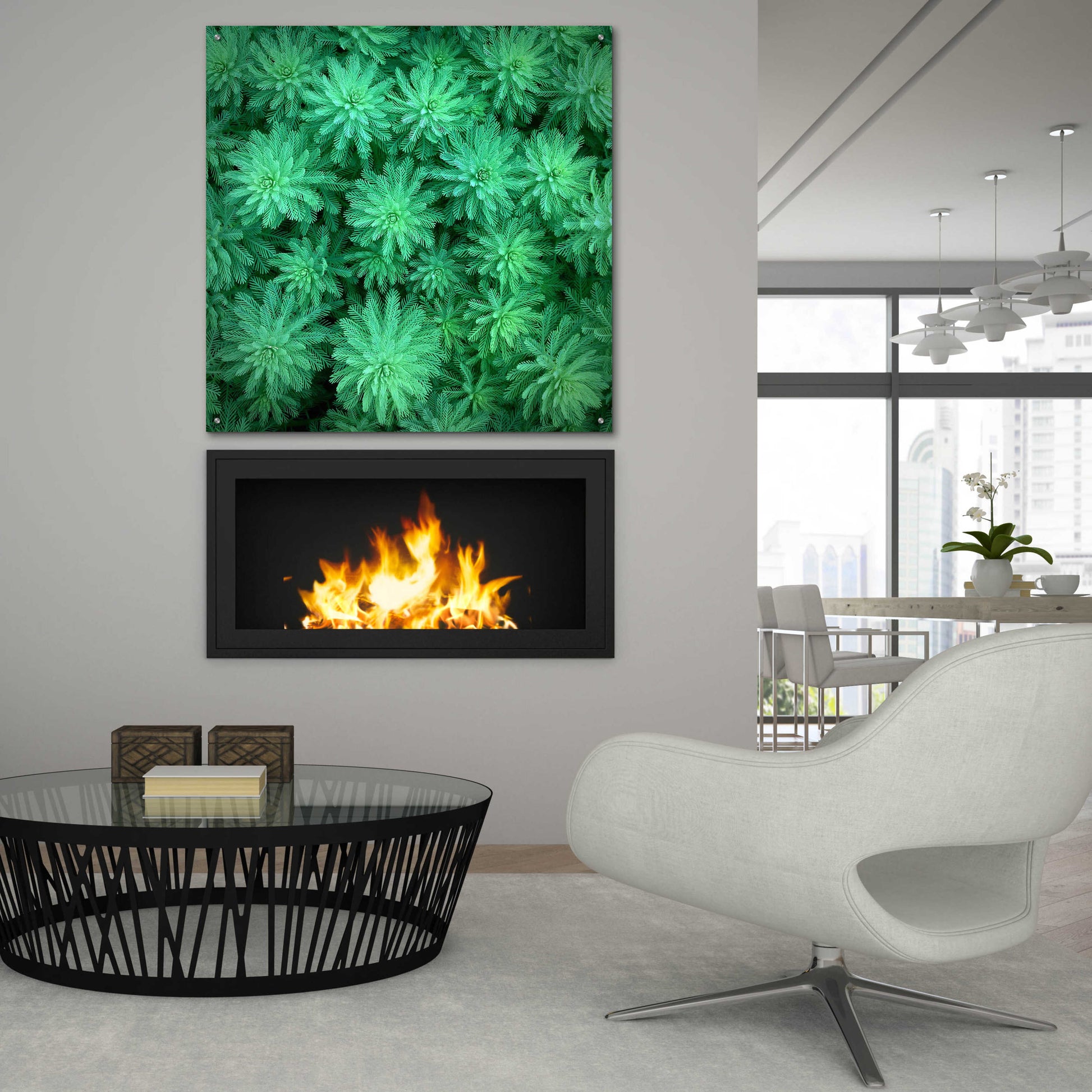 Epic Art 'Sea Green' by Jan Bell Acrylic Glass Wall Art,36x36