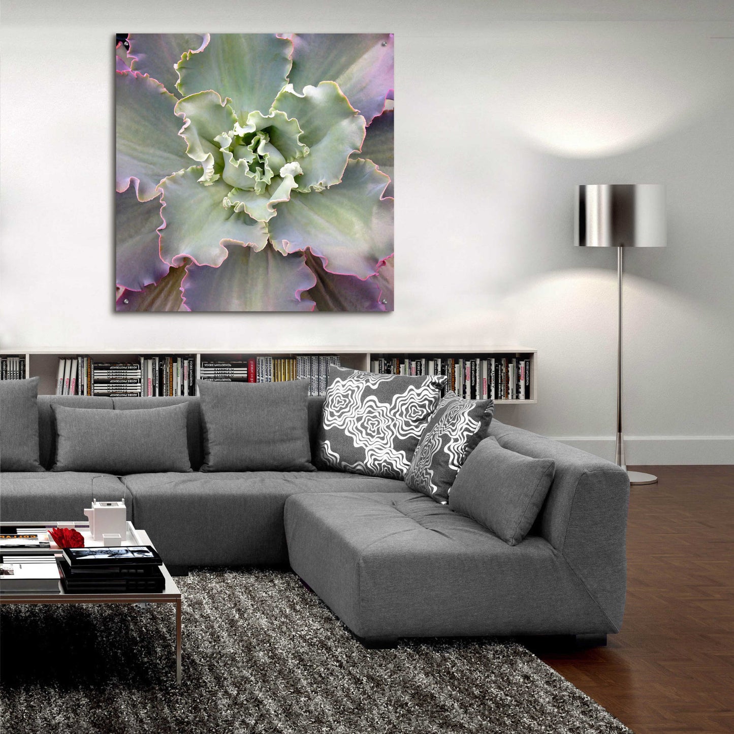 Epic Art 'Soft Petals' by Jan Bell Acrylic Glass Wall Art,36x36