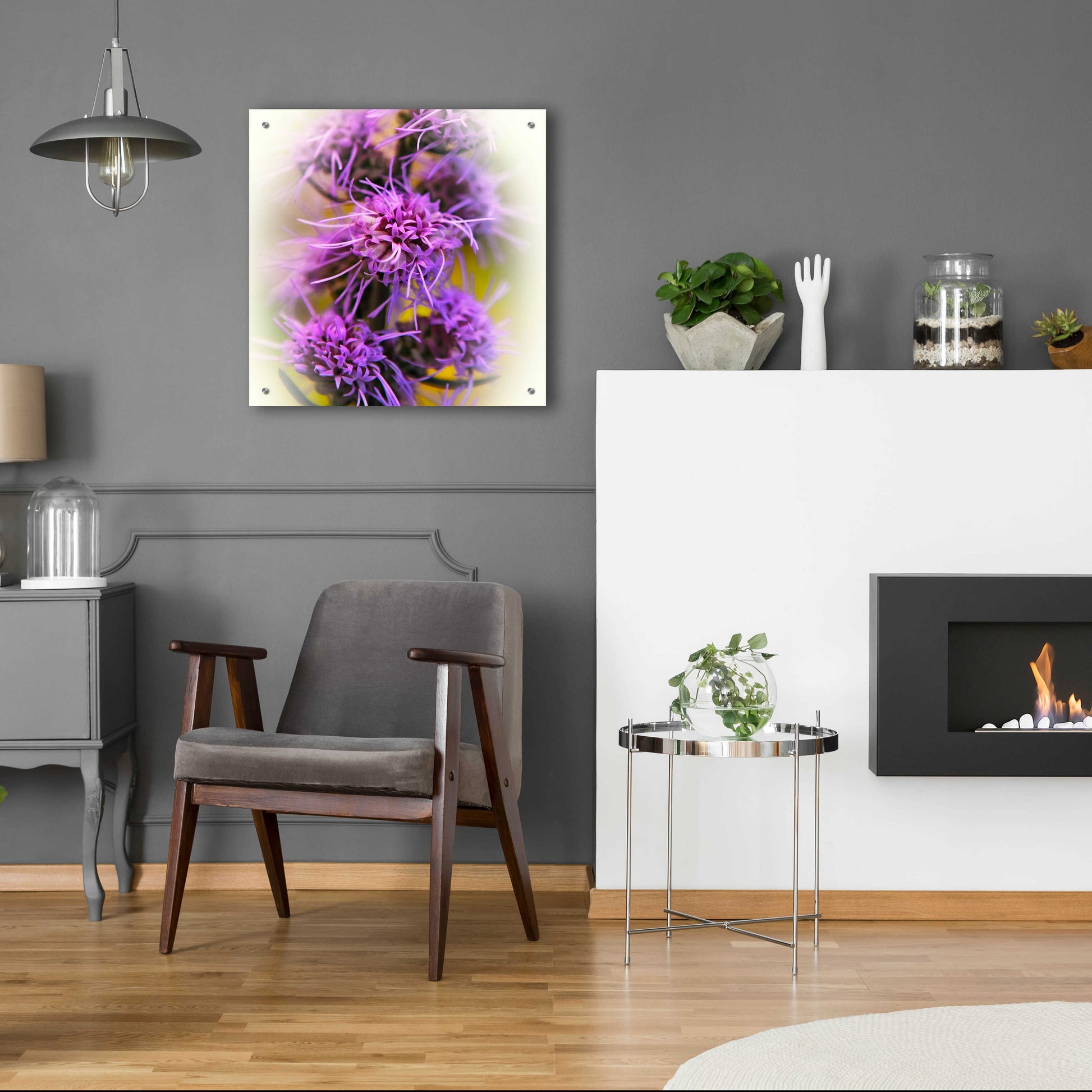 Epic Art 'Meadow Flowers' by Jan Bell Acrylic Glass Wall Art,24x24