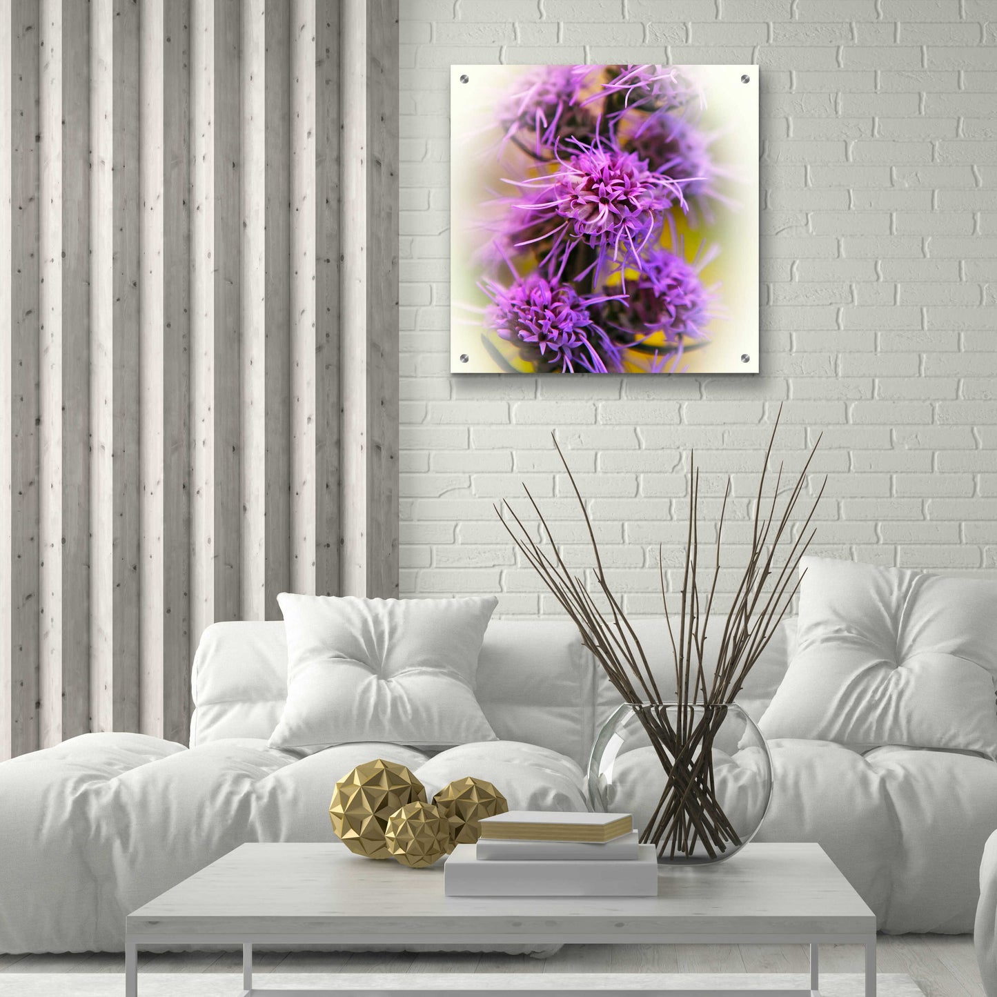 Epic Art 'Meadow Flowers' by Jan Bell Acrylic Glass Wall Art,24x24