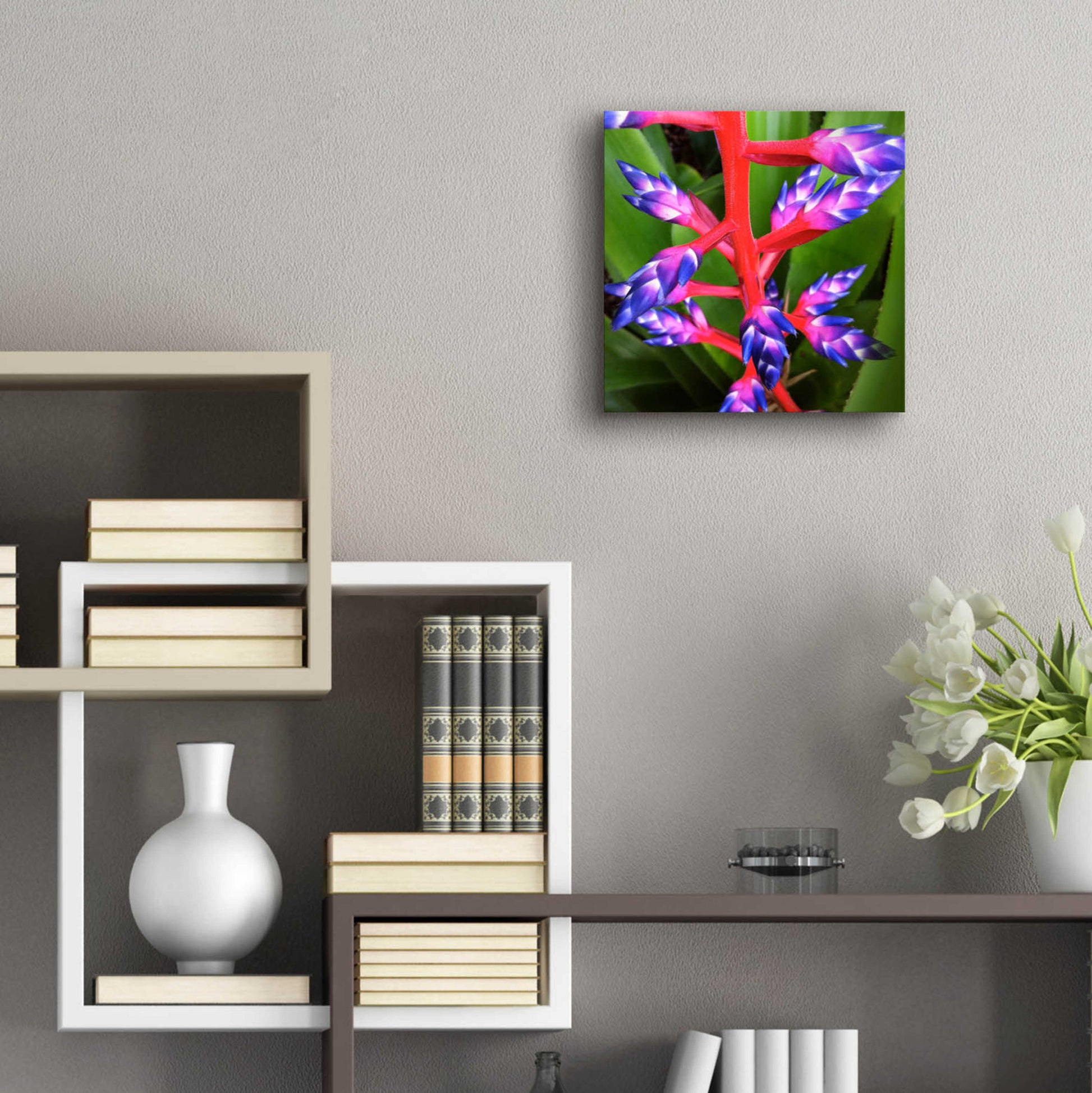 Epic Art 'Purple and Pink' by Jan Bell Acrylic Glass Wall Art,12x12