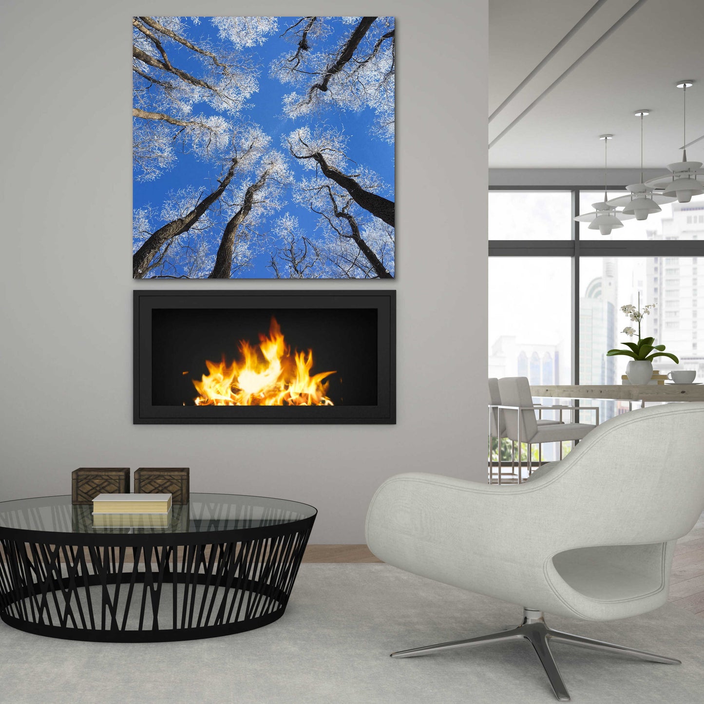 Epic Art 'Reaching Skyward' by Jan Bell Acrylic Glass Wall Art,36x36