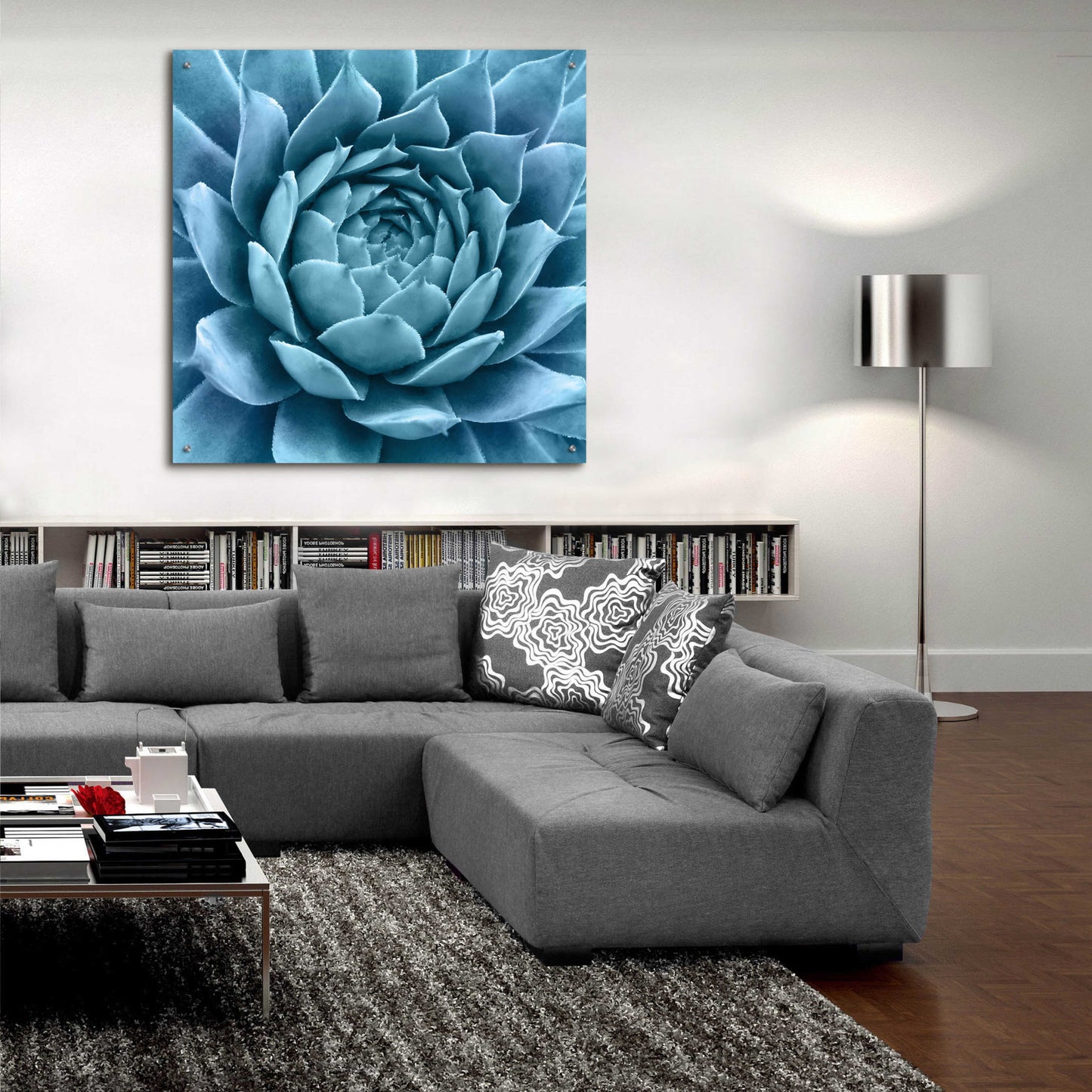 Epic Art 'Silvery Blue Agave' by Jan Bell Acrylic Glass Wall Art,36x36