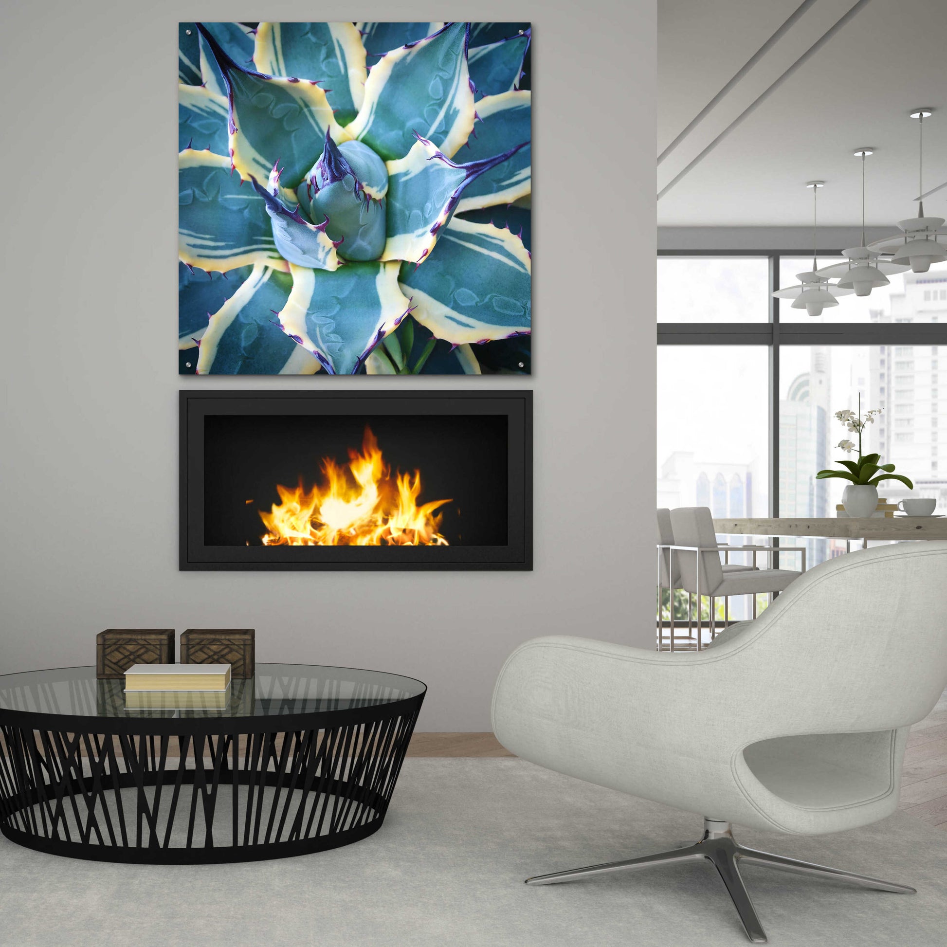 Epic Art 'Elegant Thorns' by Jan Bell Acrylic Glass Wall Art,36x36