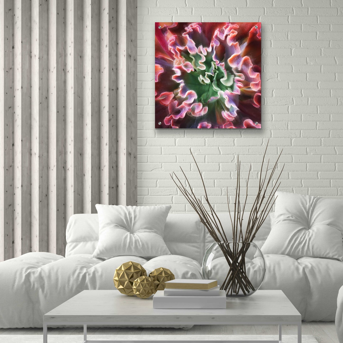 Epic Art 'Rippled Edges' by Jan Bell Acrylic Glass Wall Art,24x24