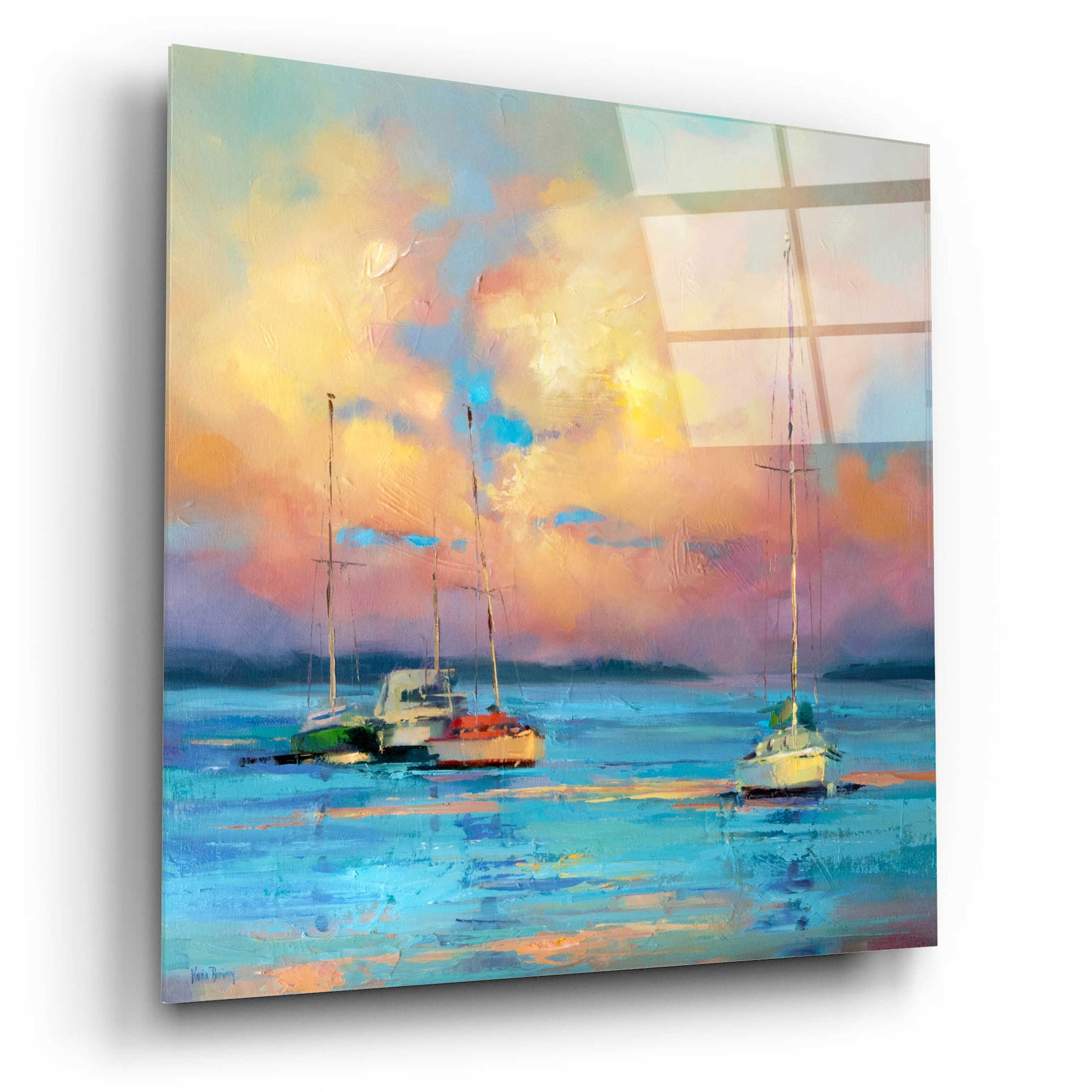 Epic Art 'After The Sailing Day' by Kasia Bruniany Acrylic Glass Wall Art,12x12