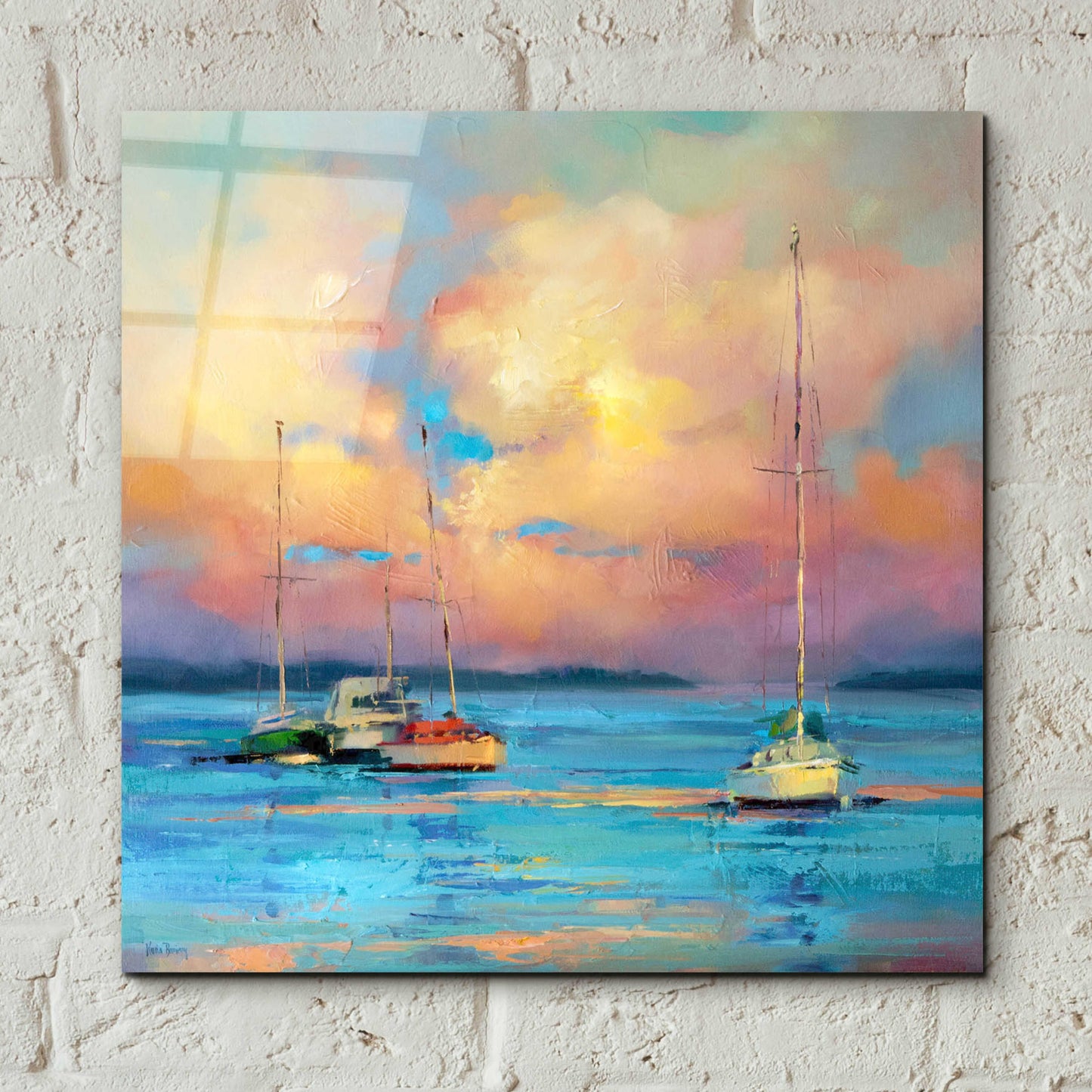 Epic Art 'After The Sailing Day' by Kasia Bruniany Acrylic Glass Wall Art,12x12