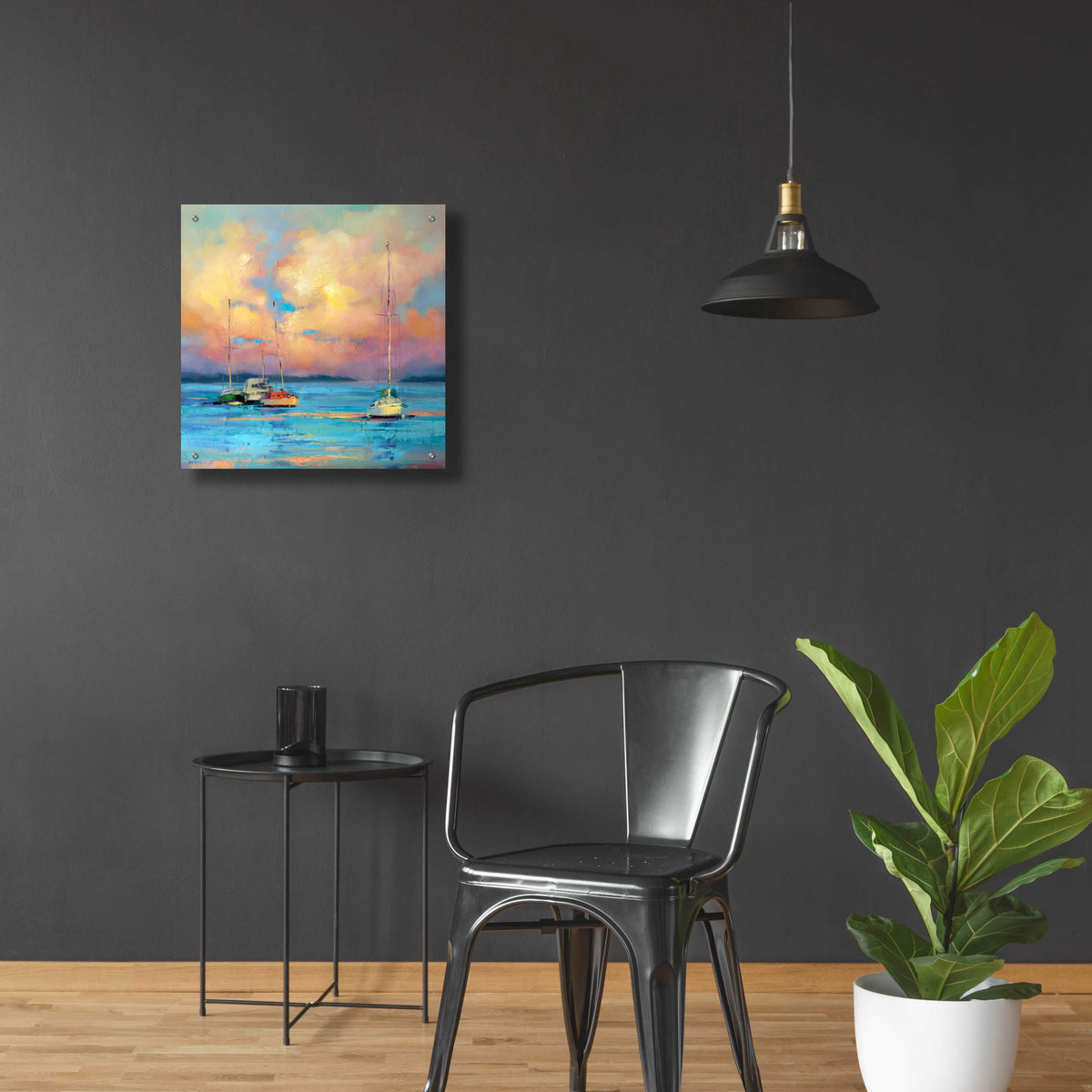 Epic Art 'After The Sailing Day' by Kasia Bruniany Acrylic Glass Wall Art,24x24