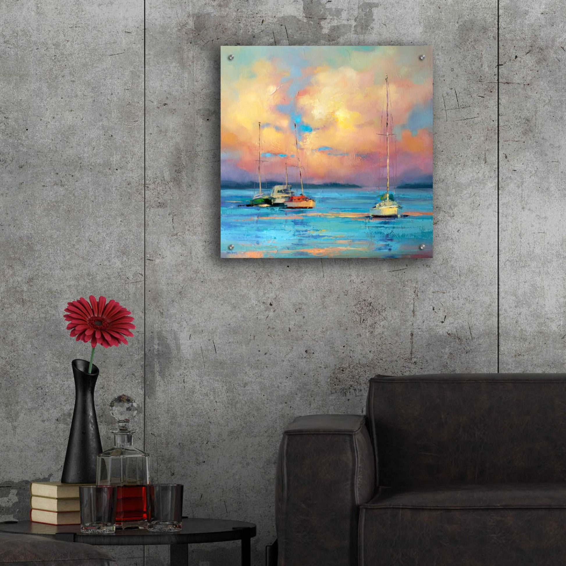 Epic Art 'After The Sailing Day' by Kasia Bruniany Acrylic Glass Wall Art,24x24