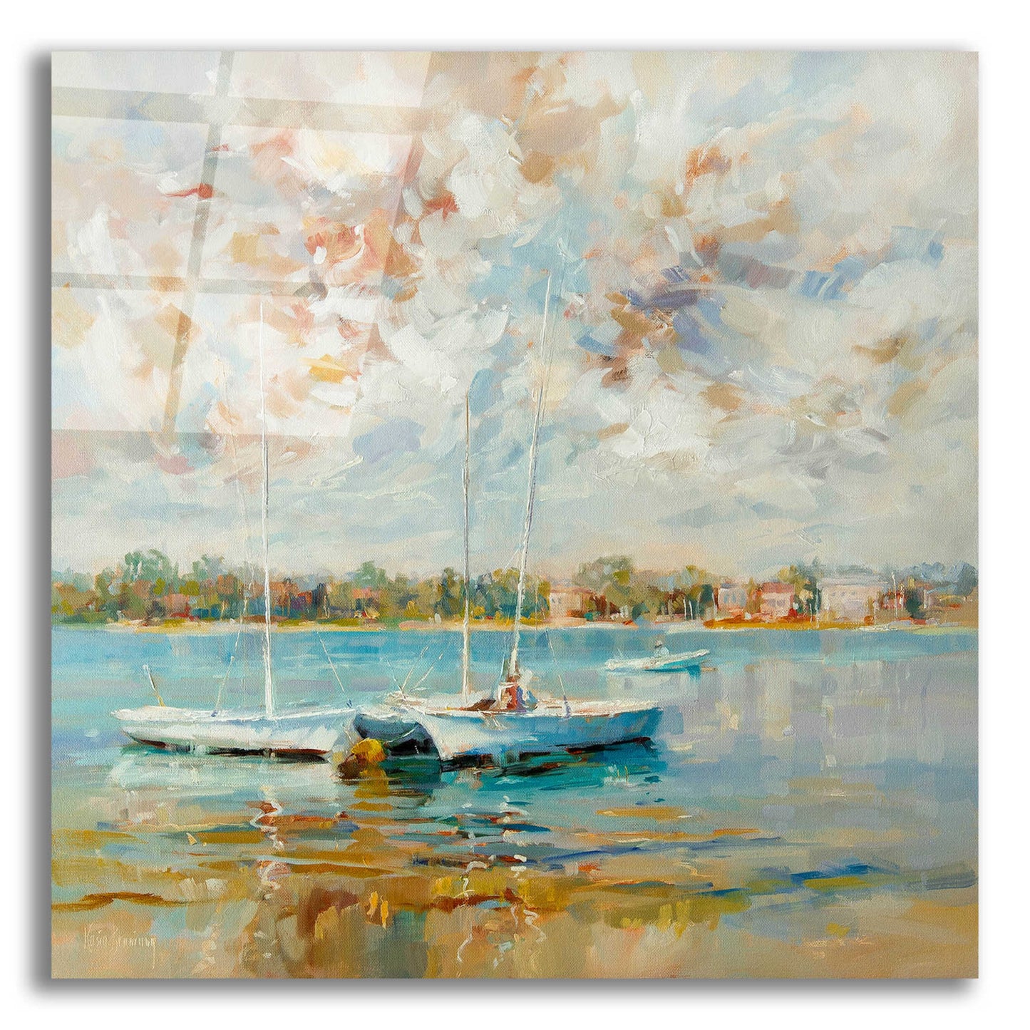 Epic Art 'At Water's Edge' by Kasia Bruniany Acrylic Glass Wall Art,12x12