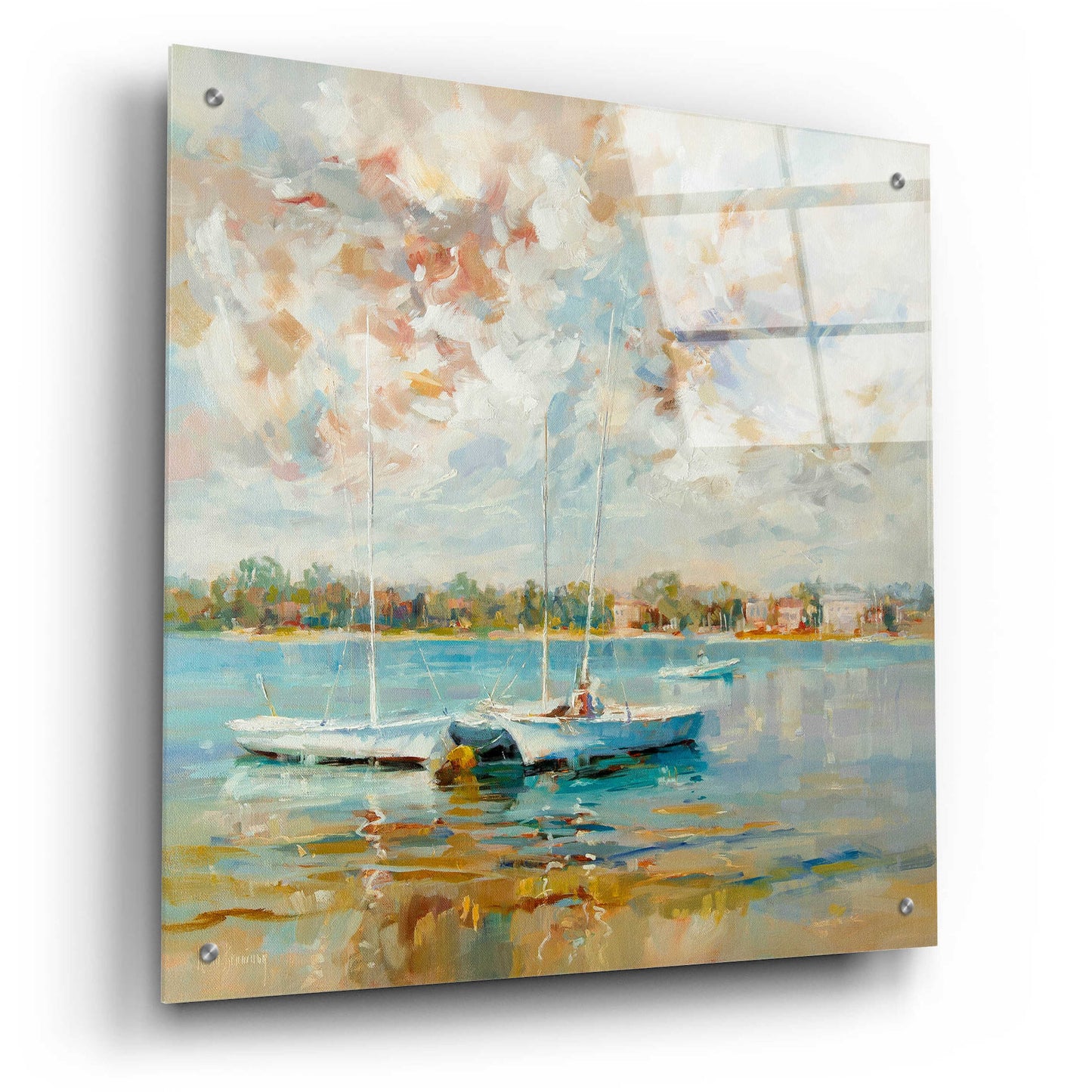 Epic Art 'At Water's Edge' by Kasia Bruniany Acrylic Glass Wall Art,24x24