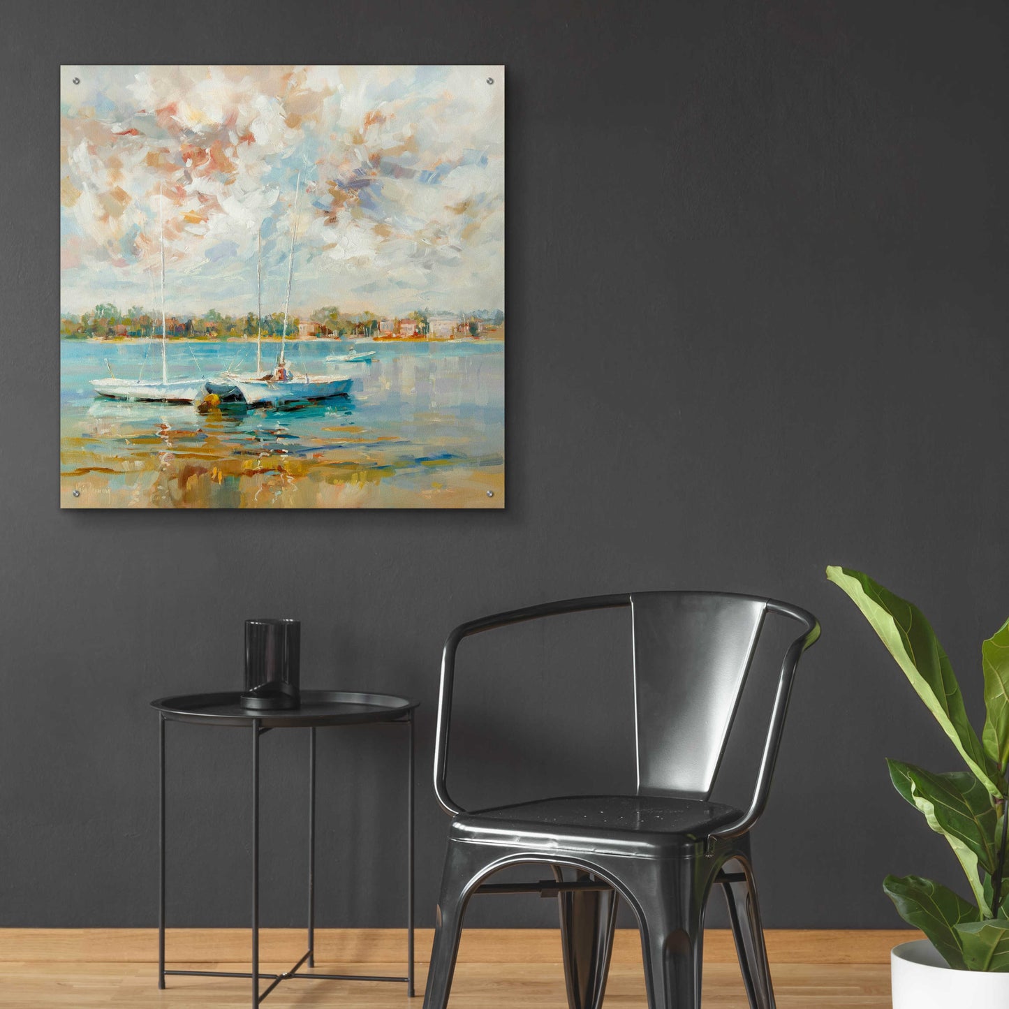 Epic Art 'At Water's Edge' by Kasia Bruniany Acrylic Glass Wall Art,36x36