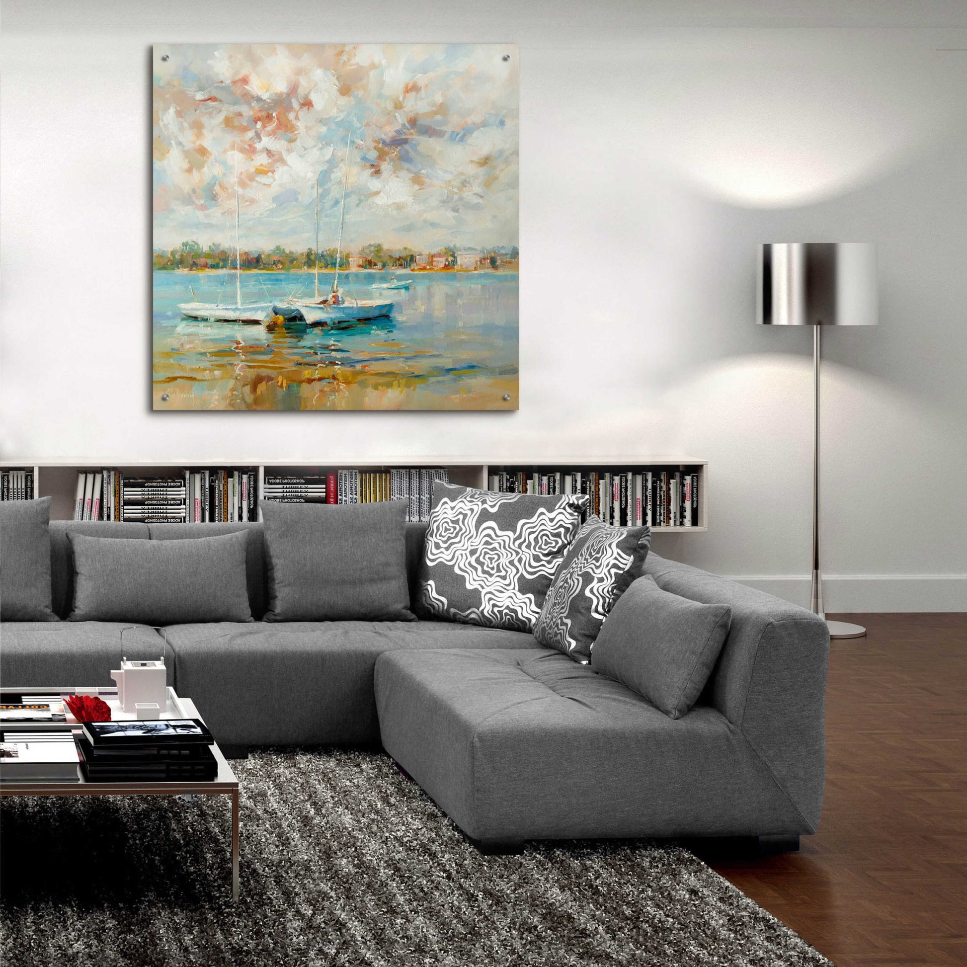 Epic Art 'At Water's Edge' by Kasia Bruniany Acrylic Glass Wall Art,36x36