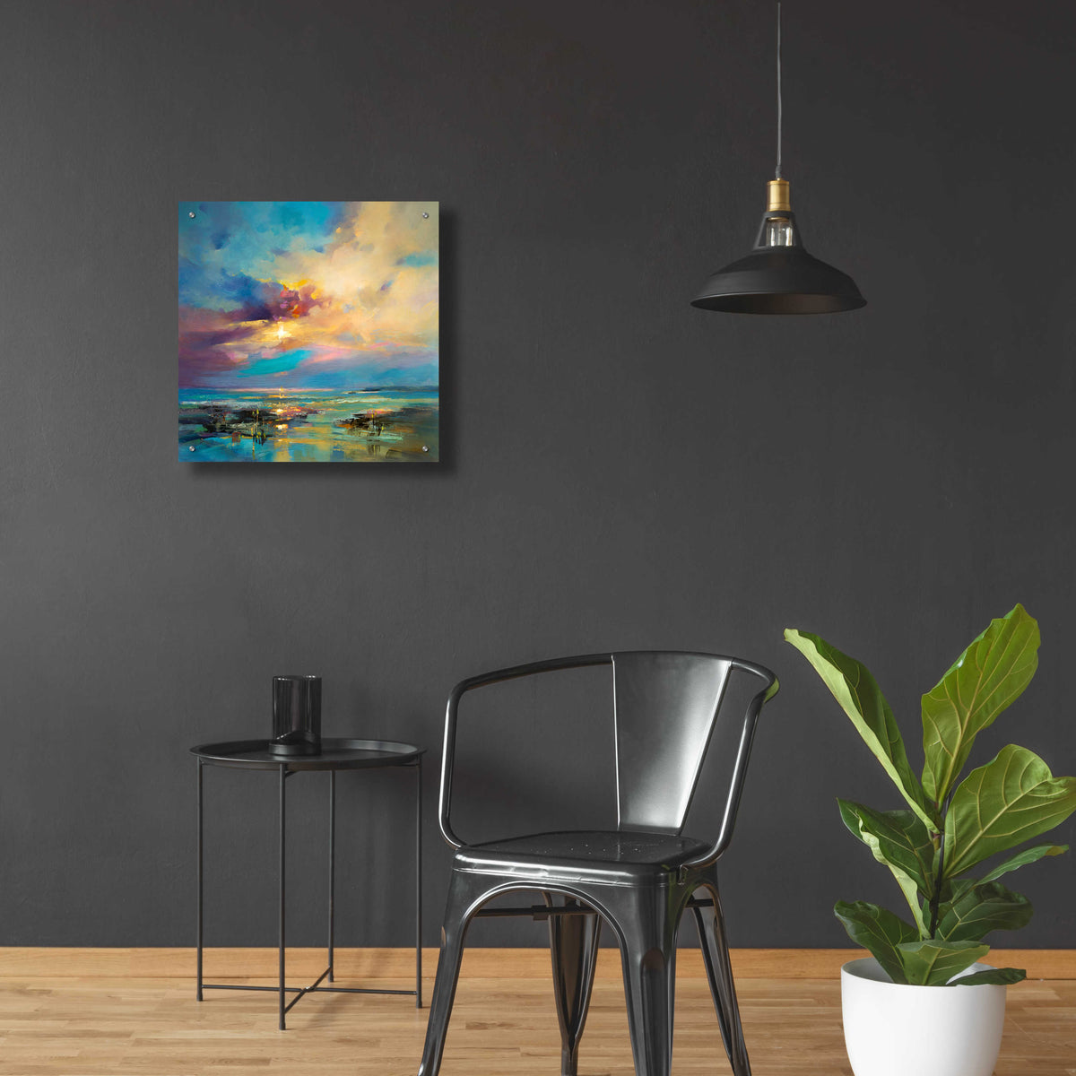 Epic Art 'Before Nightfall' by Kasia Bruniany Acrylic Glass Wall Art,24x24