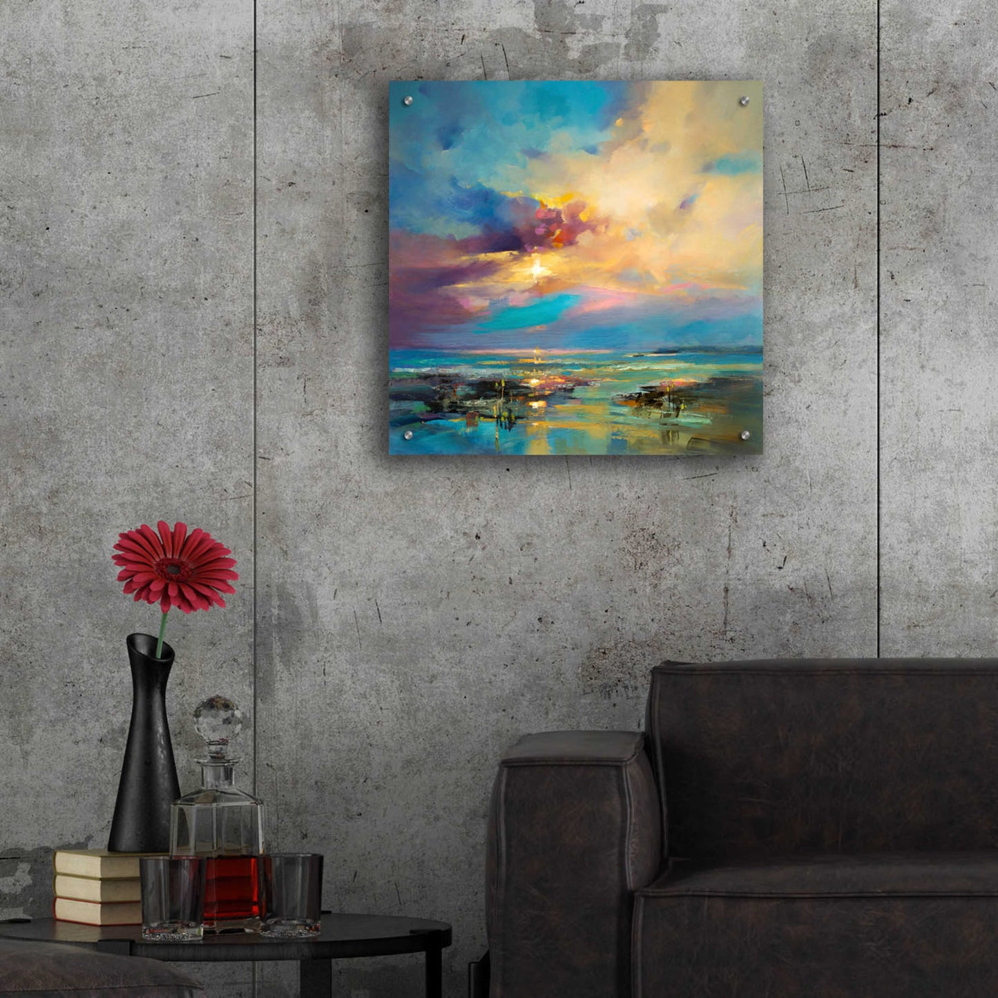 Epic Art 'Before Nightfall' by Kasia Bruniany Acrylic Glass Wall Art,24x24