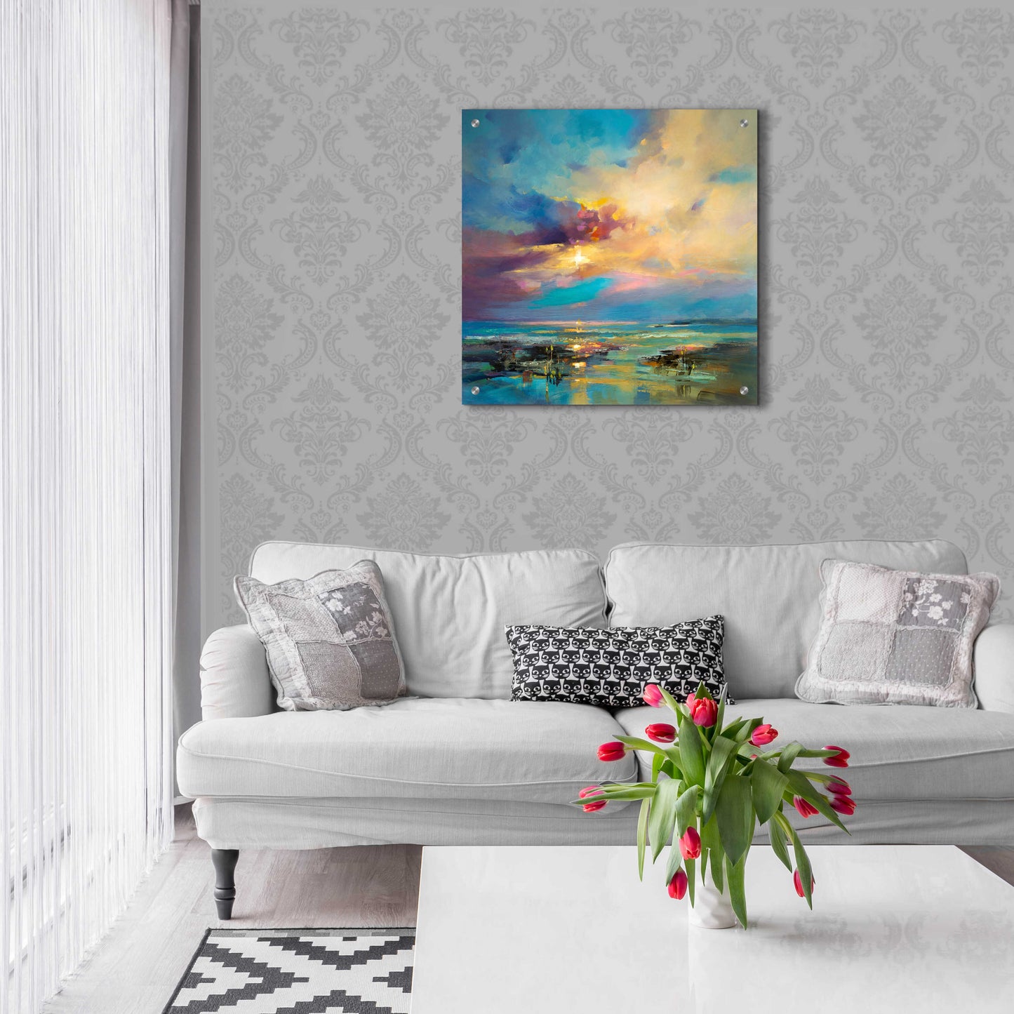 Epic Art 'Before Nightfall' by Kasia Bruniany Acrylic Glass Wall Art,24x24