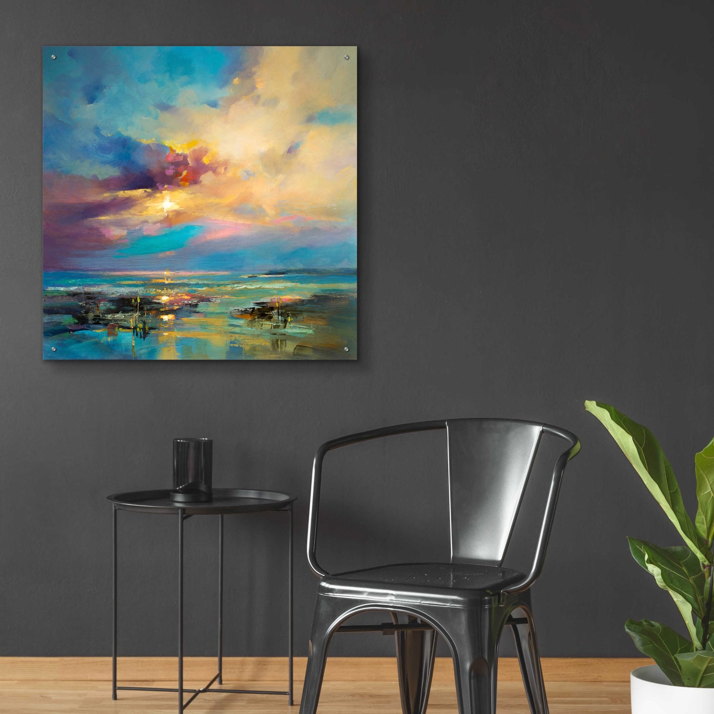 Epic Art 'Before Nightfall' by Kasia Bruniany Acrylic Glass Wall Art,36x36