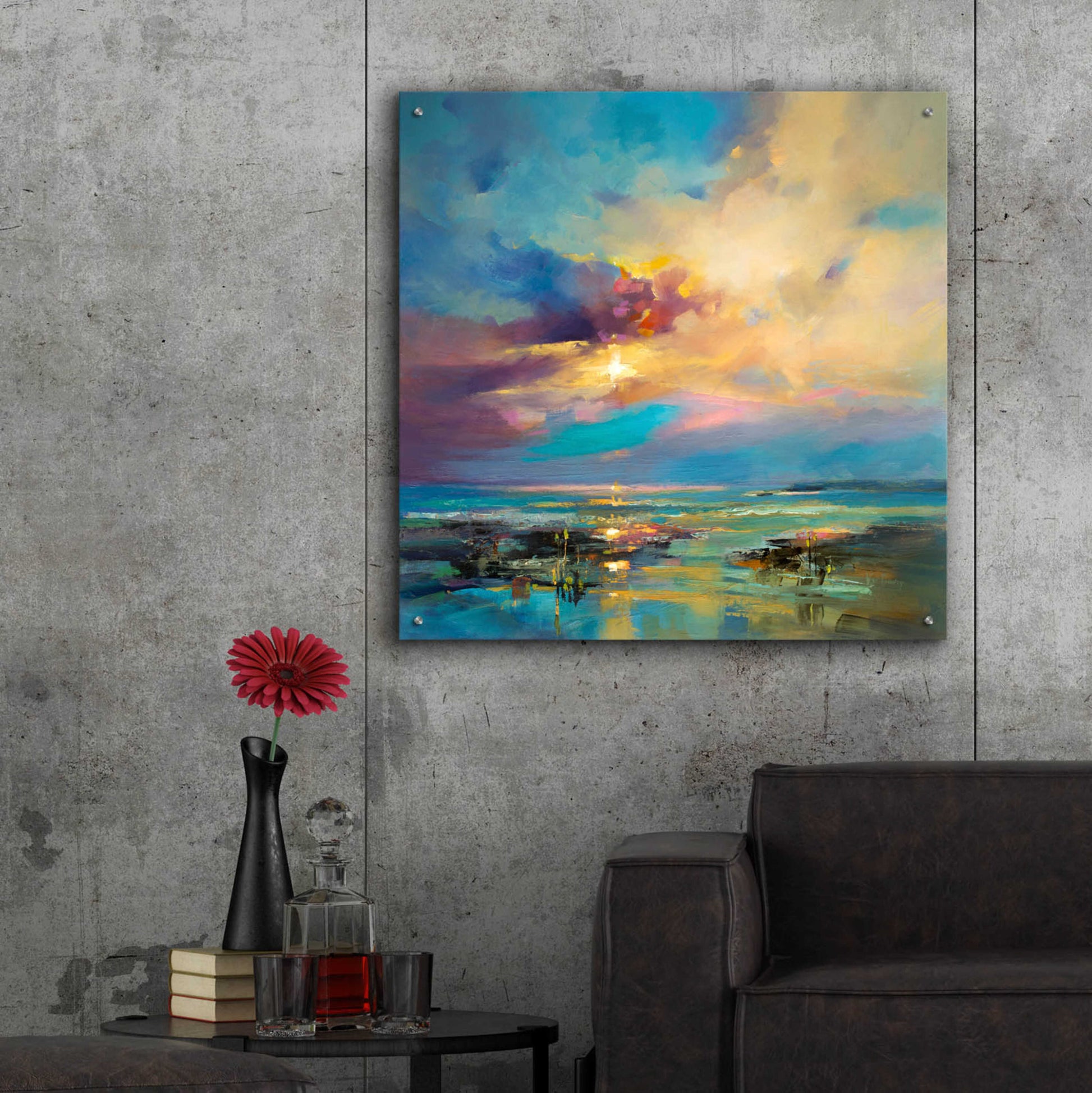 Epic Art 'Before Nightfall' by Kasia Bruniany Acrylic Glass Wall Art,36x36