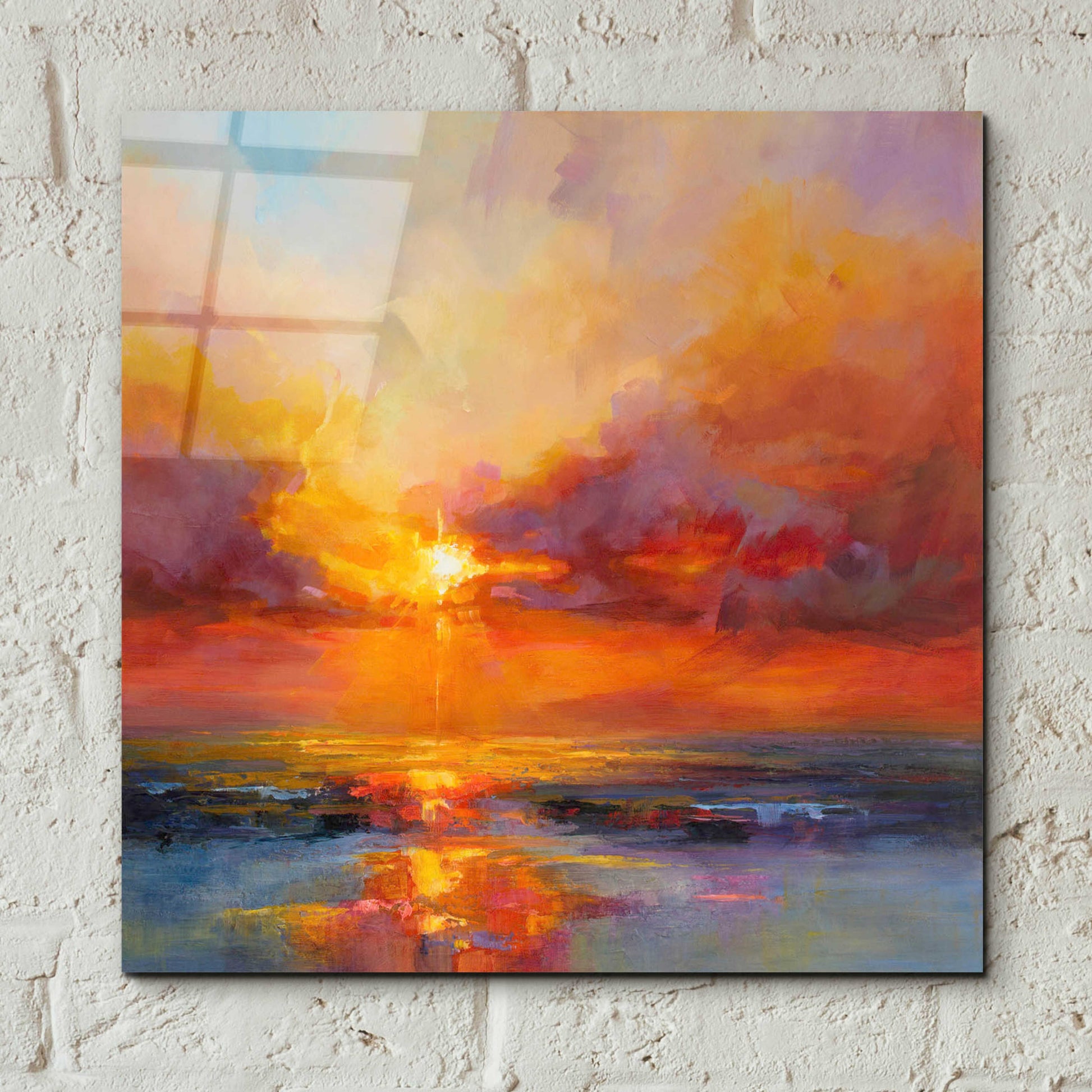 Epic Art 'Evening Sparkle' by Kasia Bruniany Acrylic Glass Wall Art,12x12