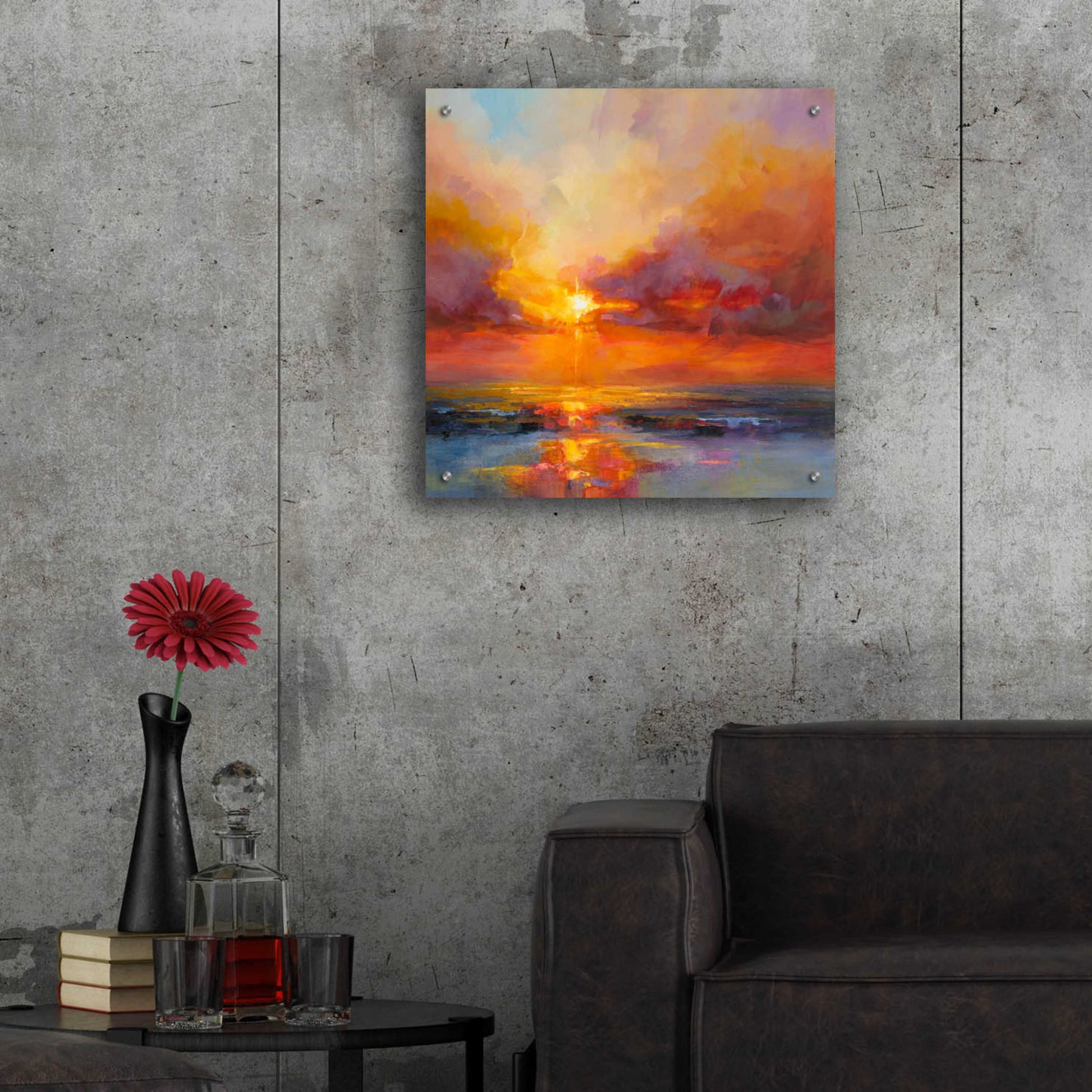 Epic Art 'Evening Sparkle' by Kasia Bruniany Acrylic Glass Wall Art,24x24