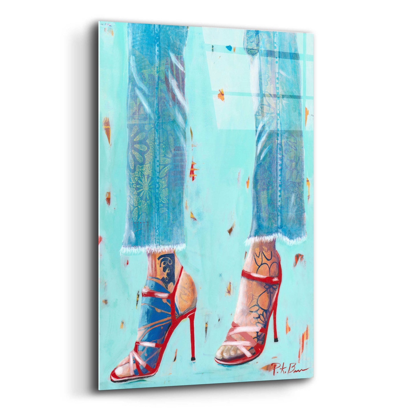 Epic Art 'Red Heels' by Pamela K. Beer Acrylic Glass Wall Art,12x16