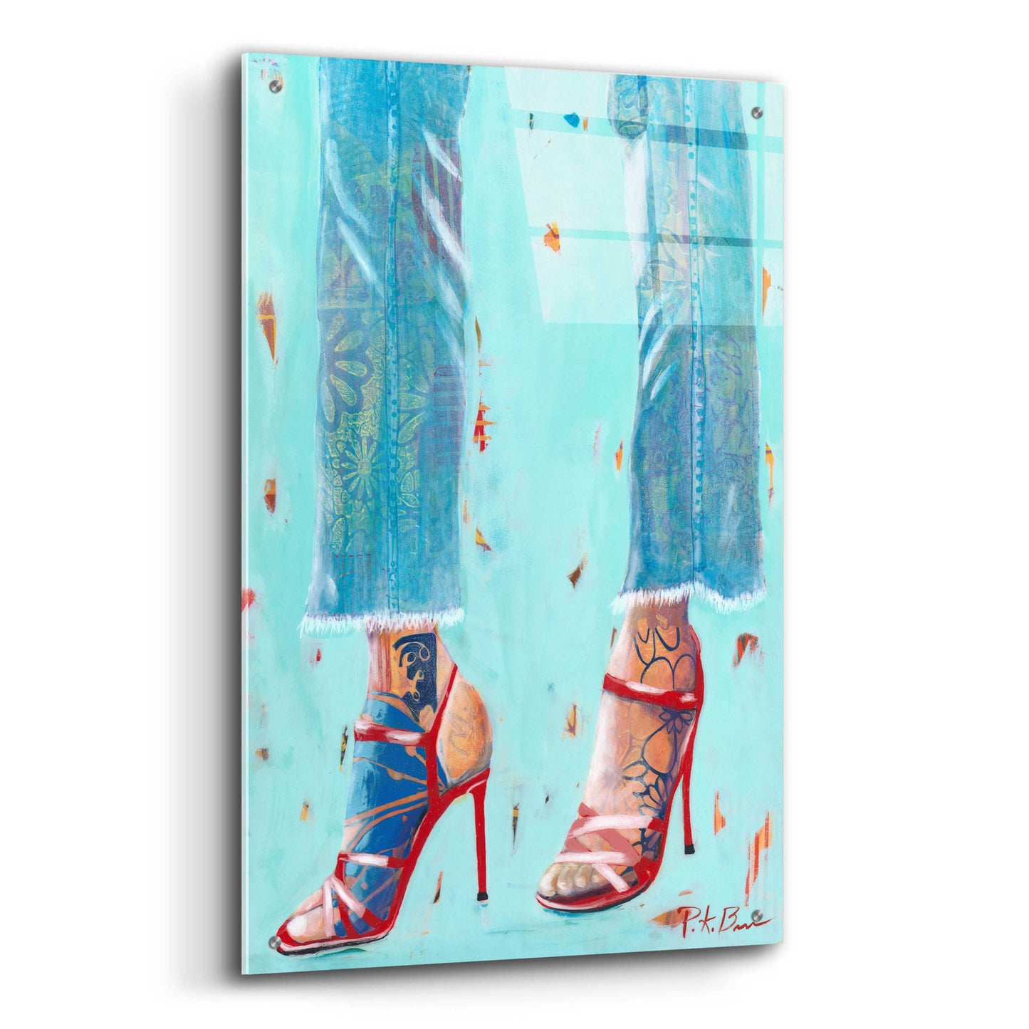 Epic Art 'Red Heels' by Pamela K. Beer Acrylic Glass Wall Art,24x36