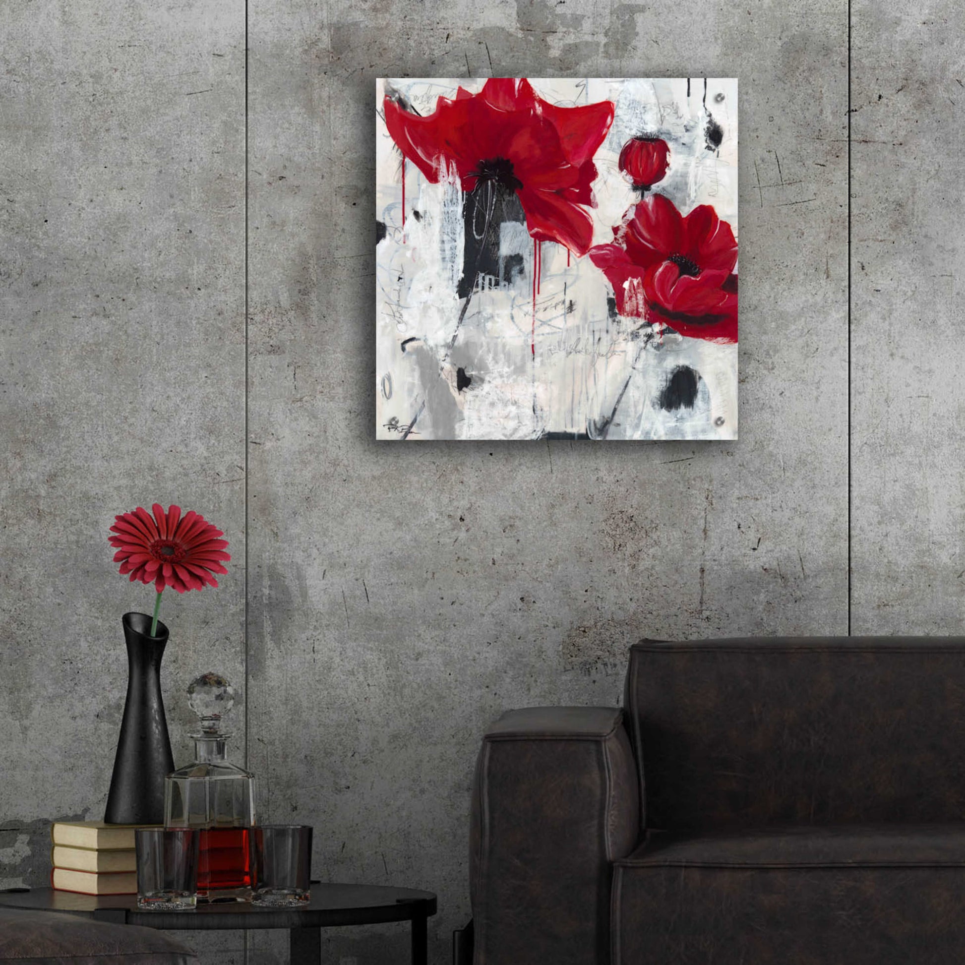 Epic Art 'Poppy Love' by Pamela K. Beer Acrylic Glass Wall Art,24x24