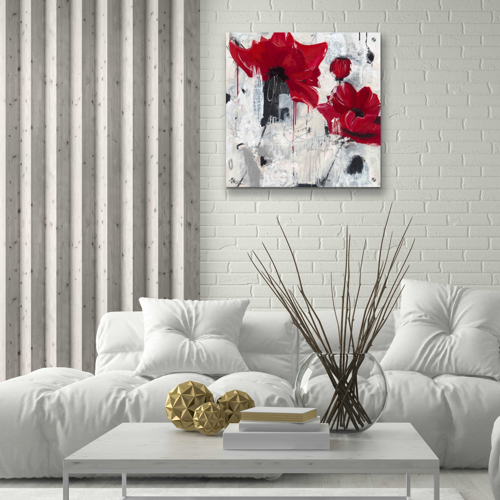 Epic Art 'Poppy Love' by Pamela K. Beer Acrylic Glass Wall Art,24x24