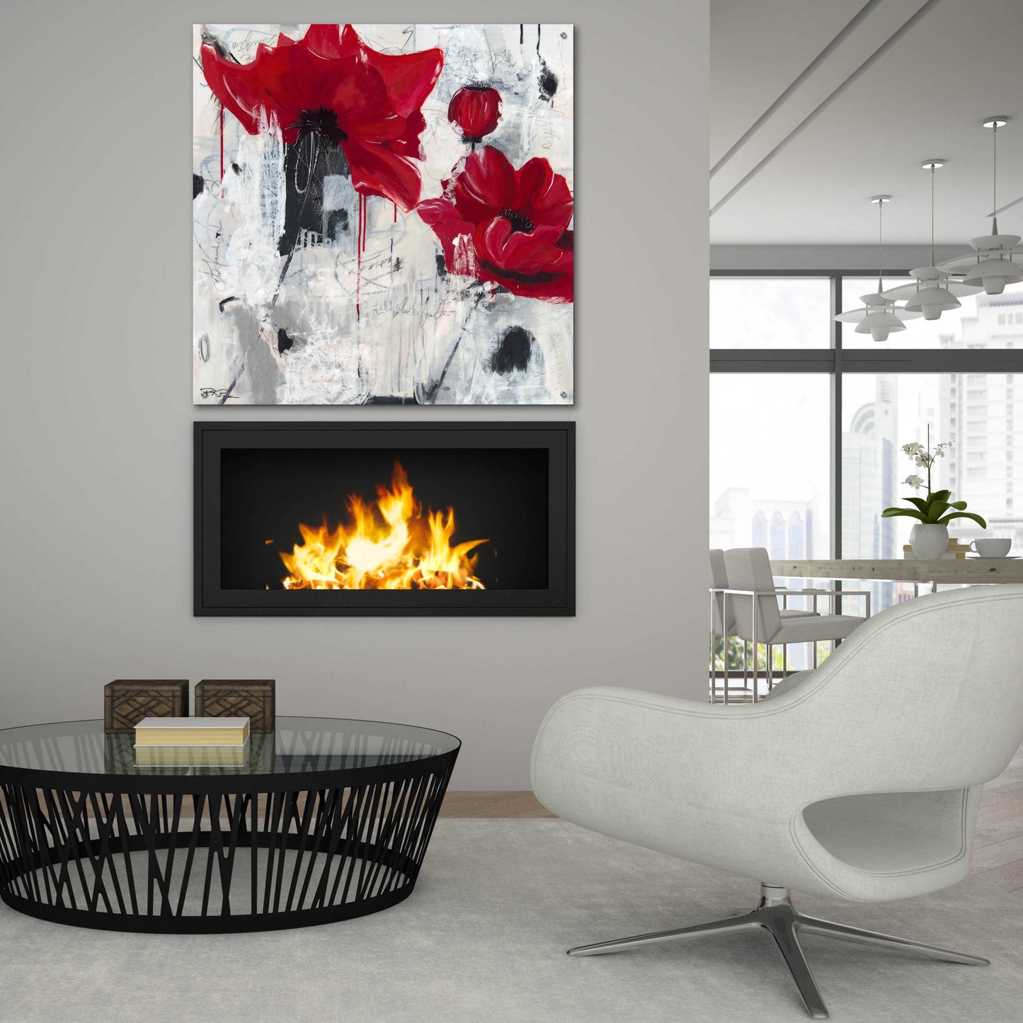 Epic Art 'Poppy Love' by Pamela K. Beer Acrylic Glass Wall Art,36x36