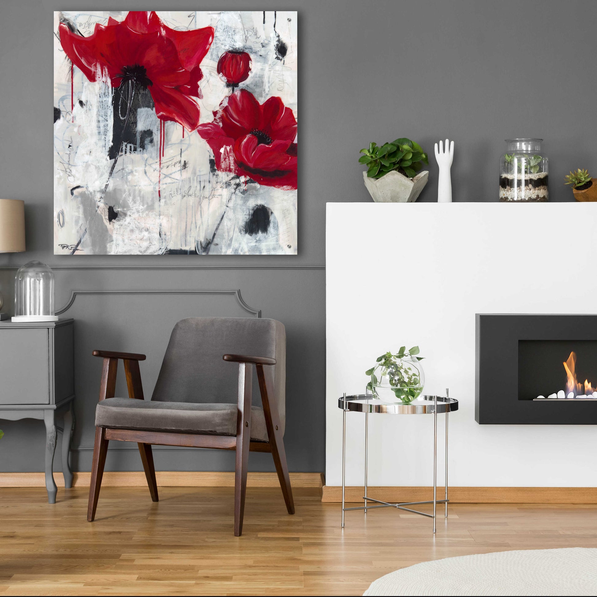 Epic Art 'Poppy Love' by Pamela K. Beer Acrylic Glass Wall Art,36x36