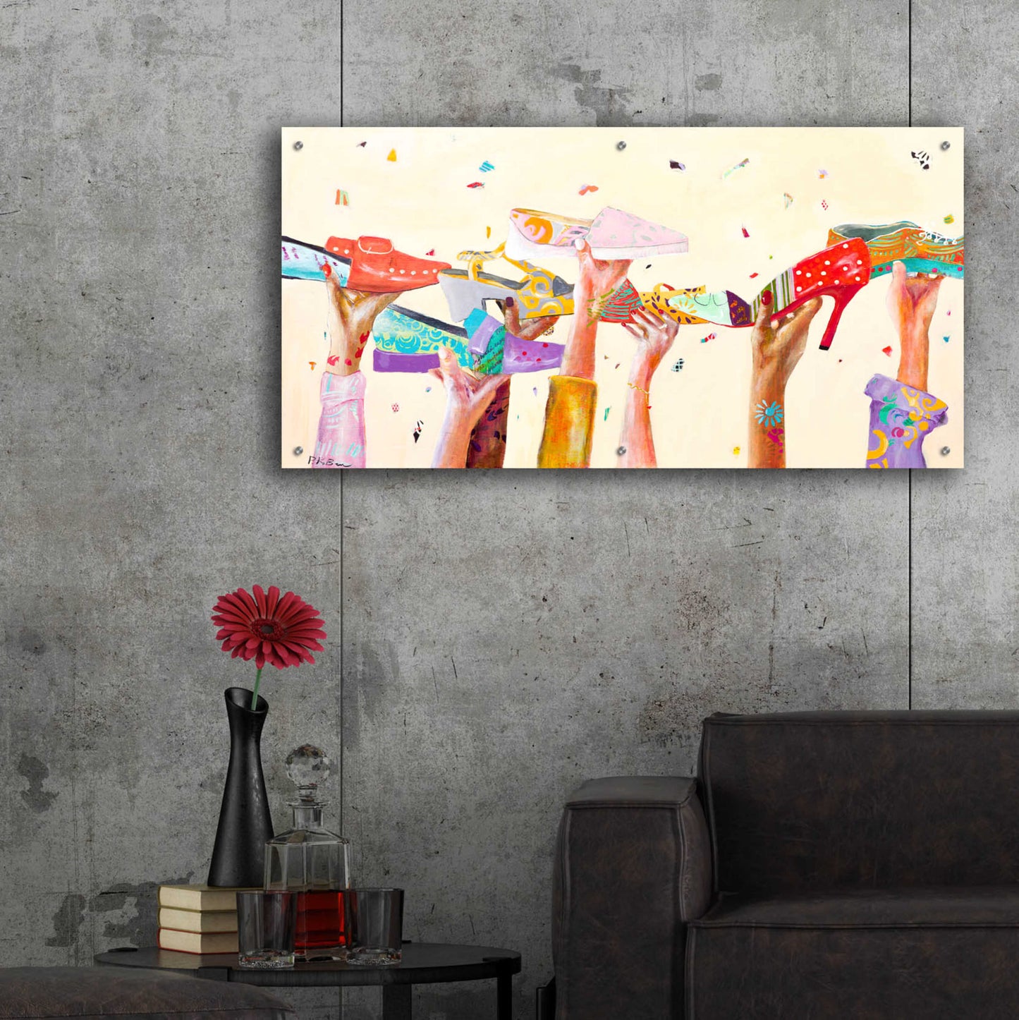 Epic Art 'We Stand Together' by Pamela K. Beer Acrylic Glass Wall Art,48x24