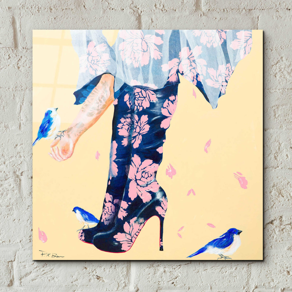 Epic Art 'Her Best Friends' by Pamela K. Beer Acrylic Glass Wall Art,12x12