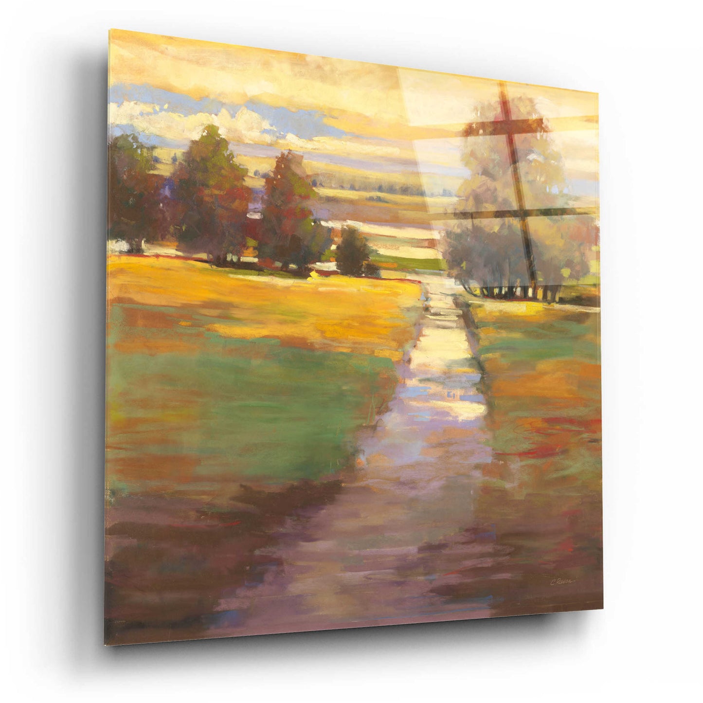 Epic Art 'October Path' by Carol Rowan, Acrylic Glass Wall Art,12x12