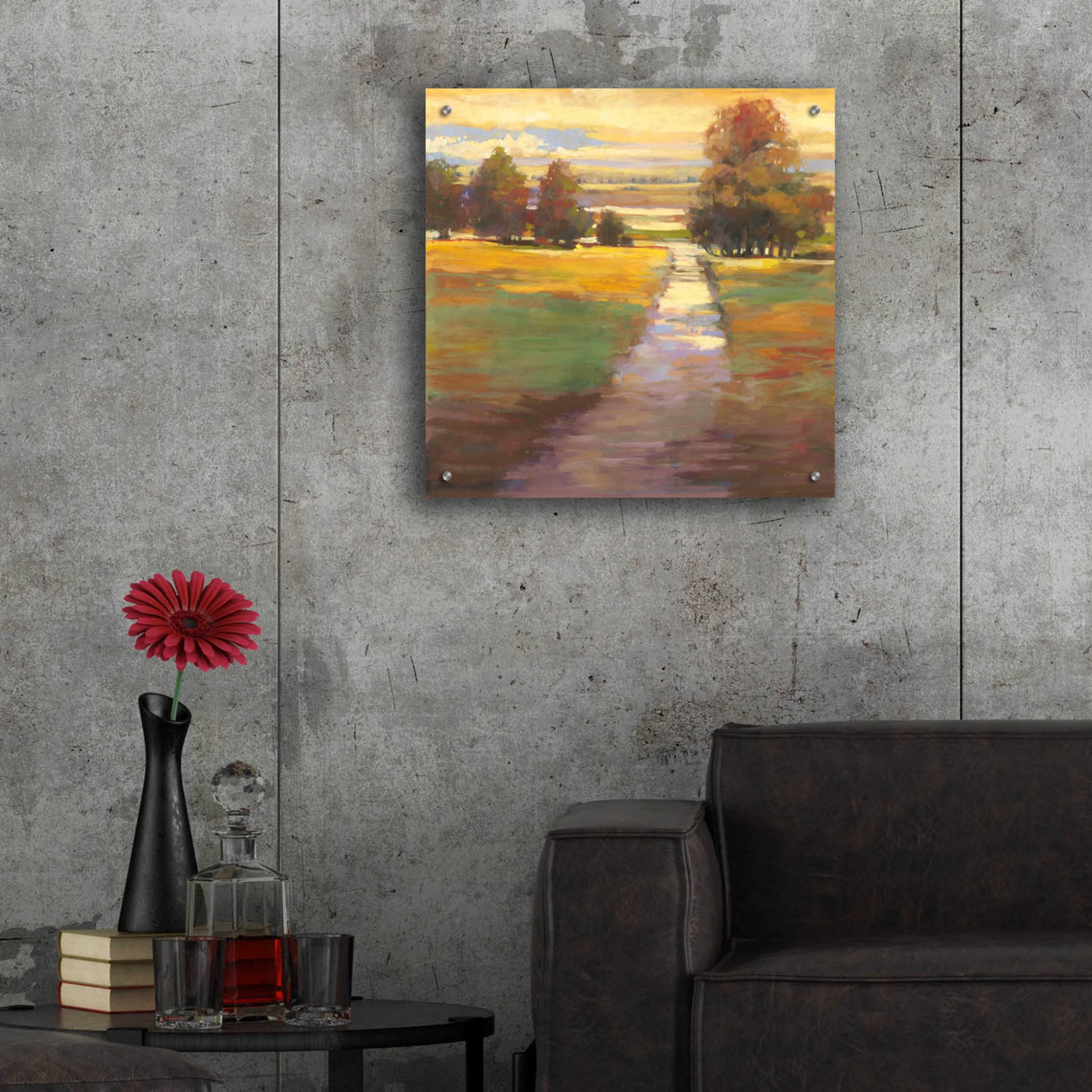 Epic Art 'October Path' by Carol Rowan, Acrylic Glass Wall Art,24x24