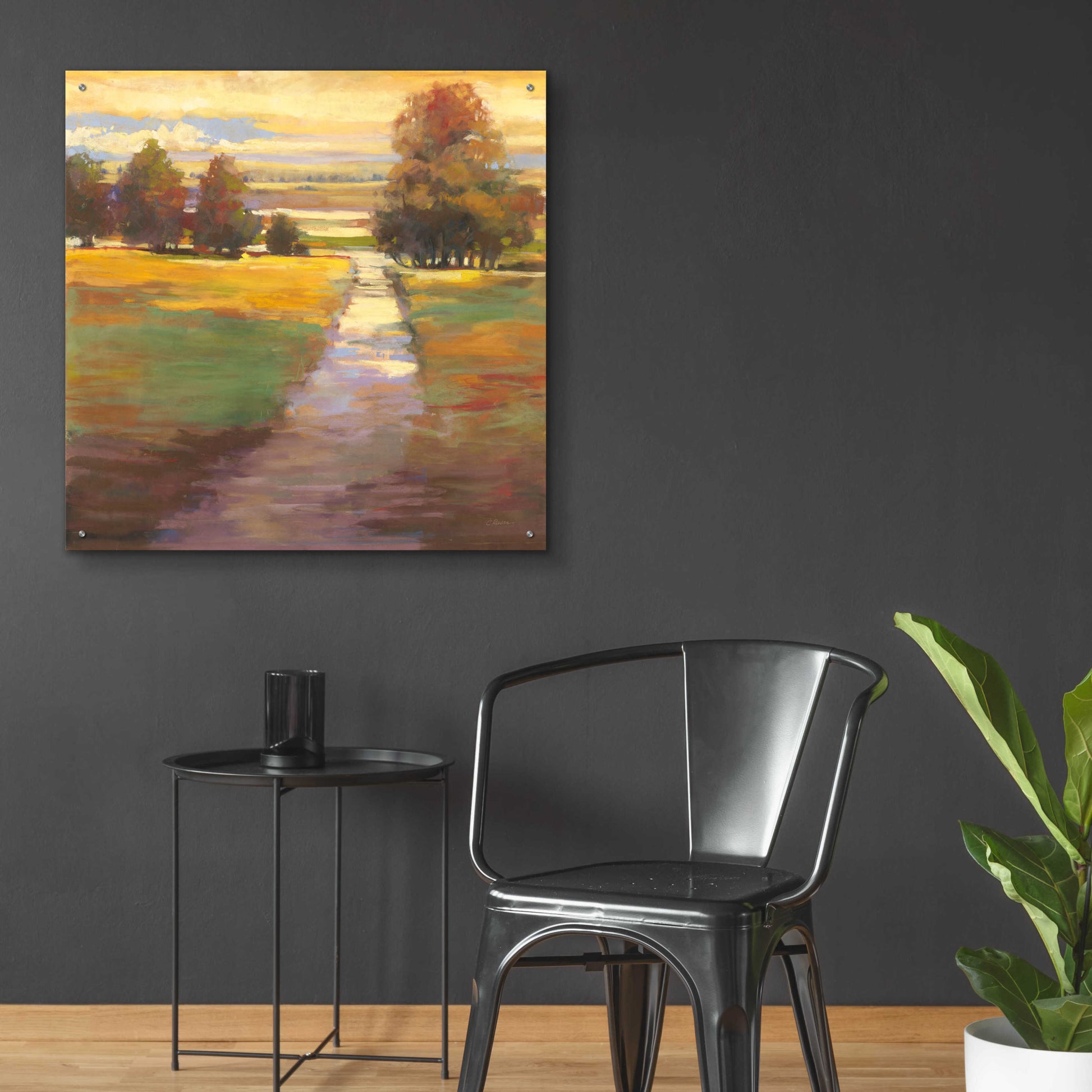 Epic Art 'October Path' by Carol Rowan, Acrylic Glass Wall Art,36x36